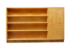 Swedish mid century elm open bookcase