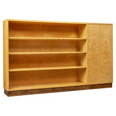 Swedish mid century elm open bookcase