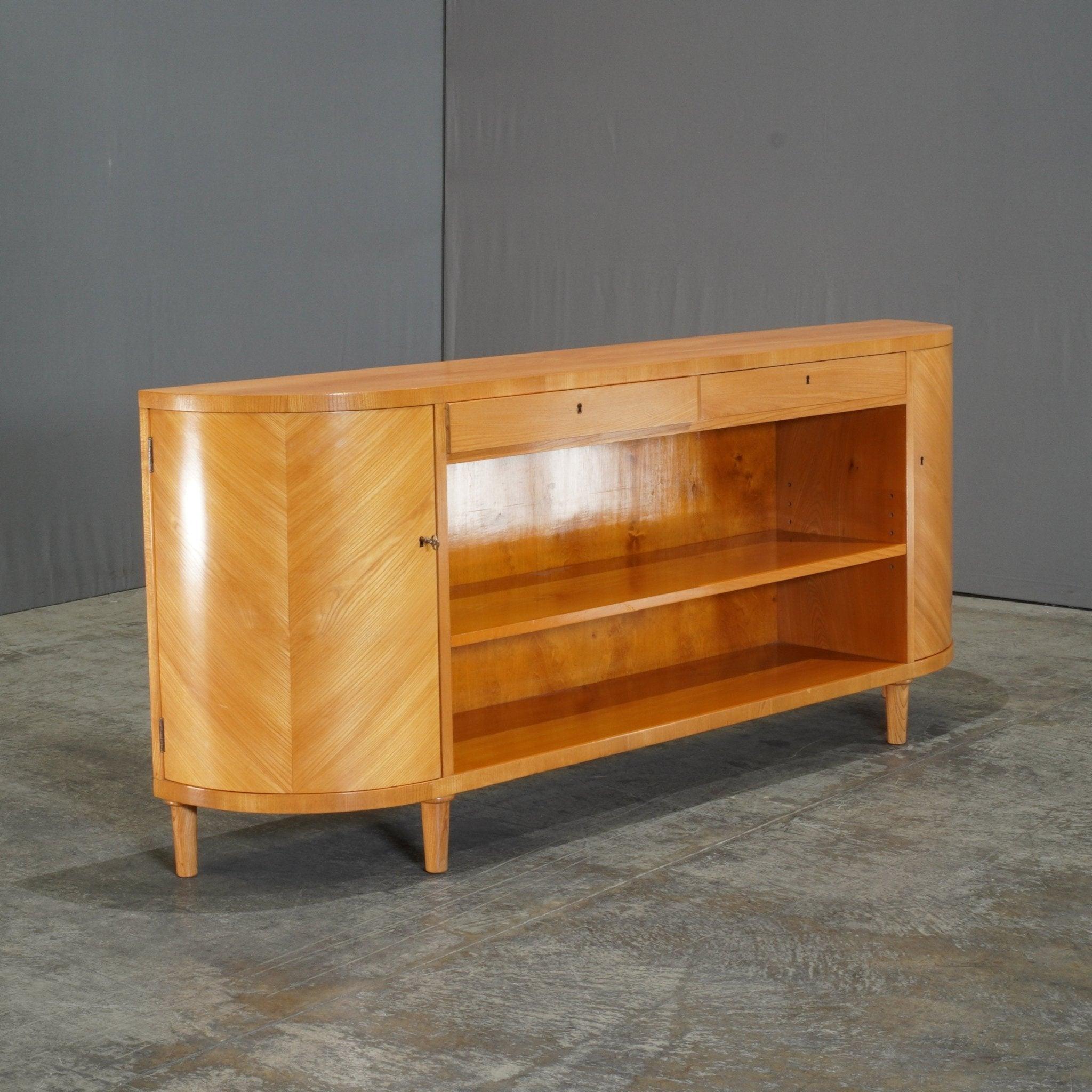Contemporary Swedish Mid-Century Elm Sideboard