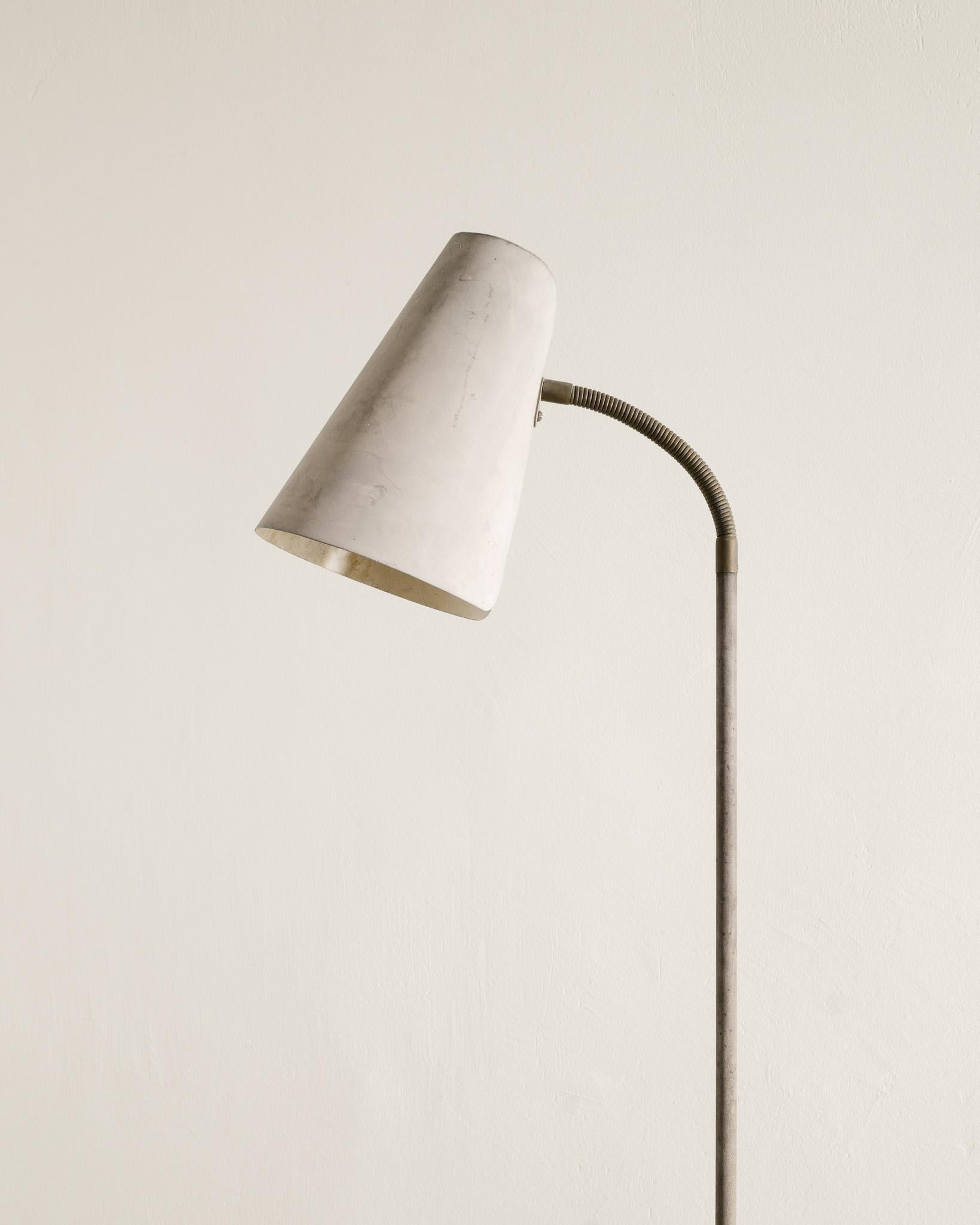 Mid-20th Century Swedish Mid Century Floor Lamp by Harald Notini Produced by Böhlmarks, 1930s For Sale