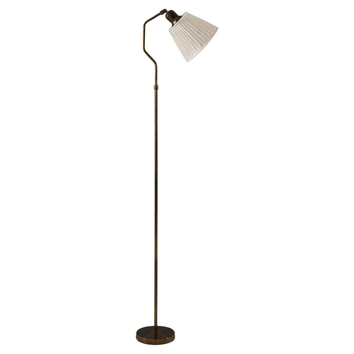 Schwedische Mid Century Stehlampe aus Messing
