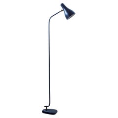 Swedish mid century Floor lamp no. 309 by Boréns, Black and brass 1950s