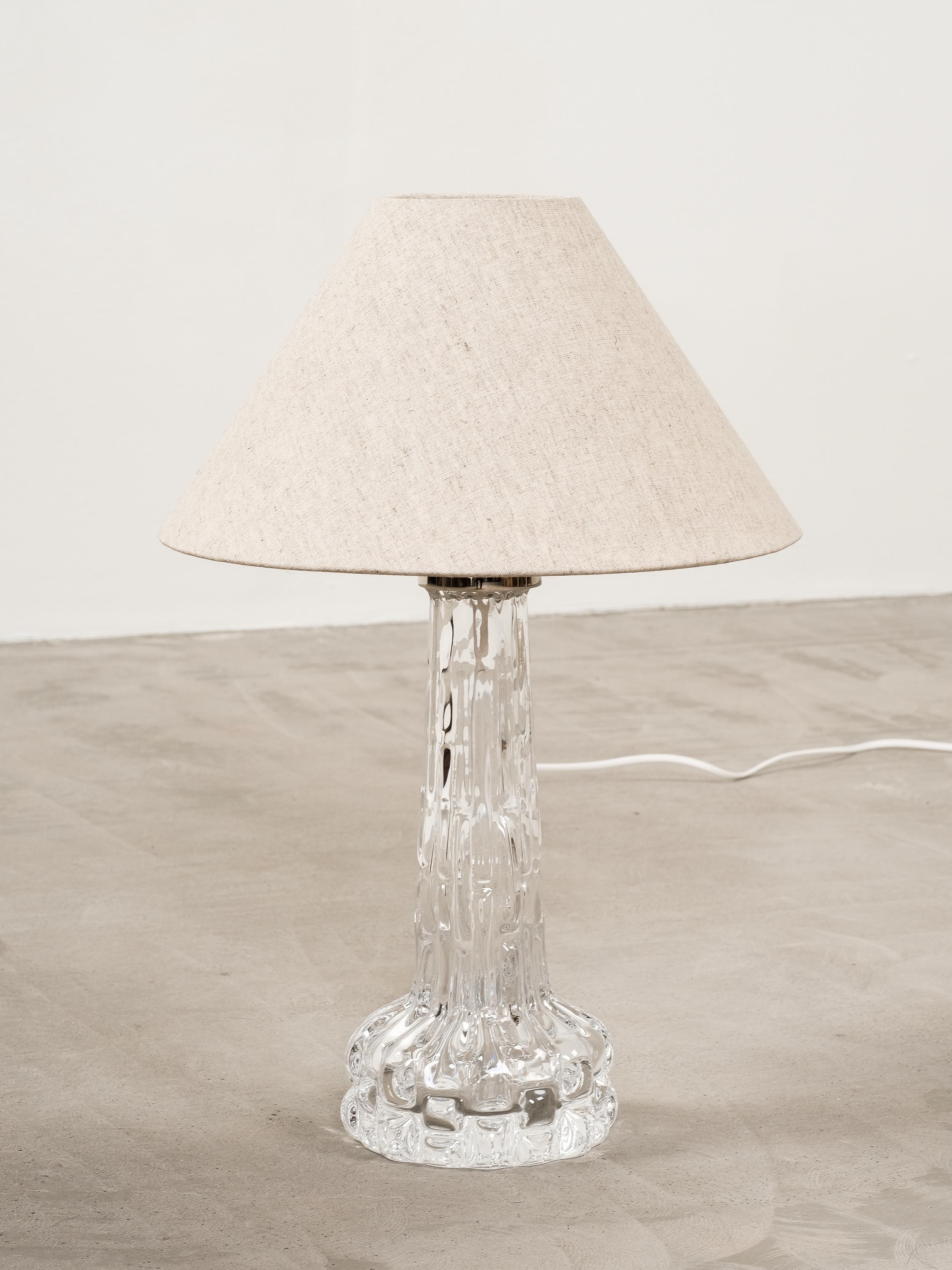 Lámparas de mesa suecas de cristal de mediados de siglo de Carl Fagerlund para Orrefors Escandinavo moderno en venta