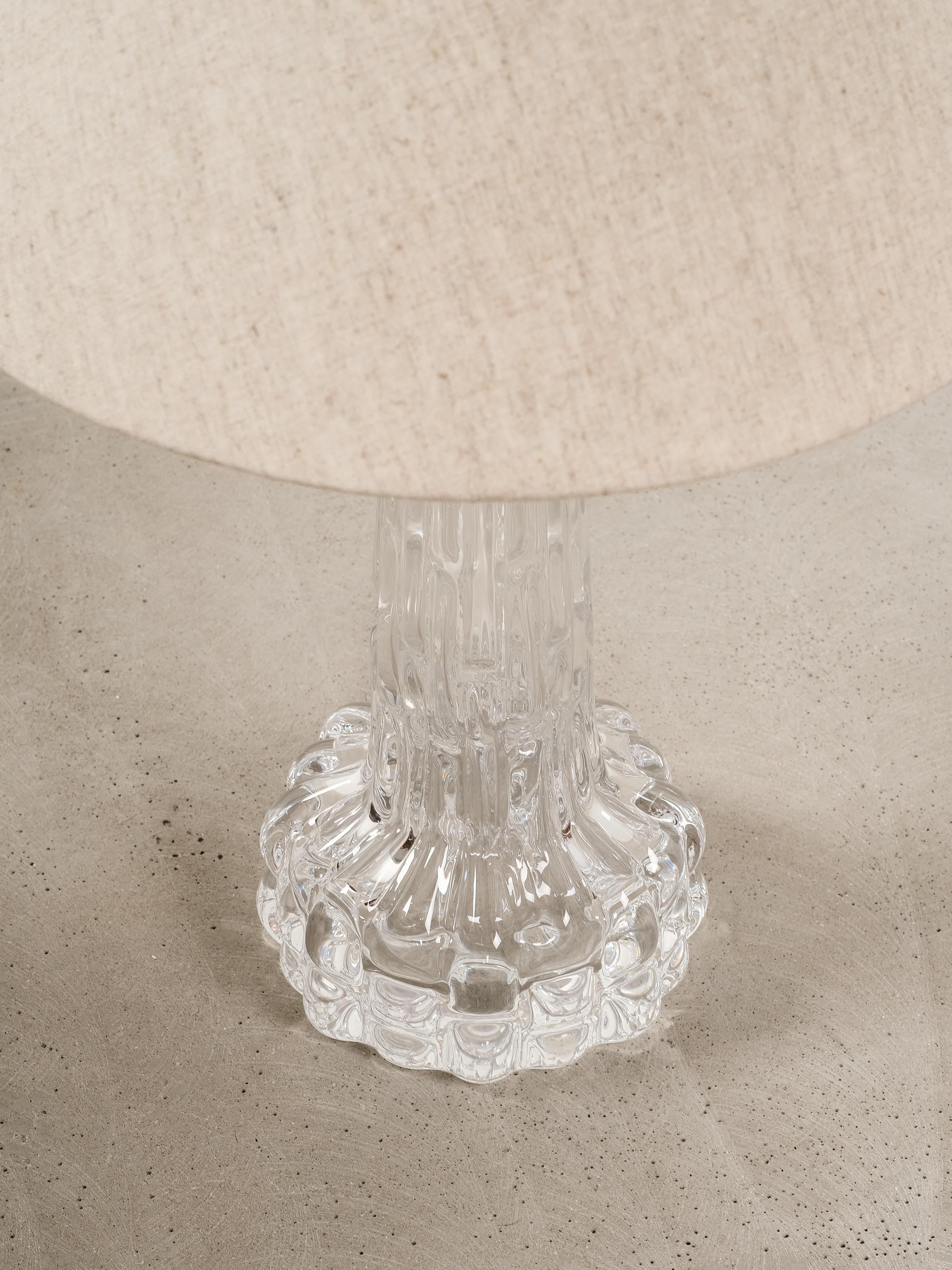 Lámparas de mesa suecas de cristal de mediados de siglo de Carl Fagerlund para Orrefors Sueco en venta