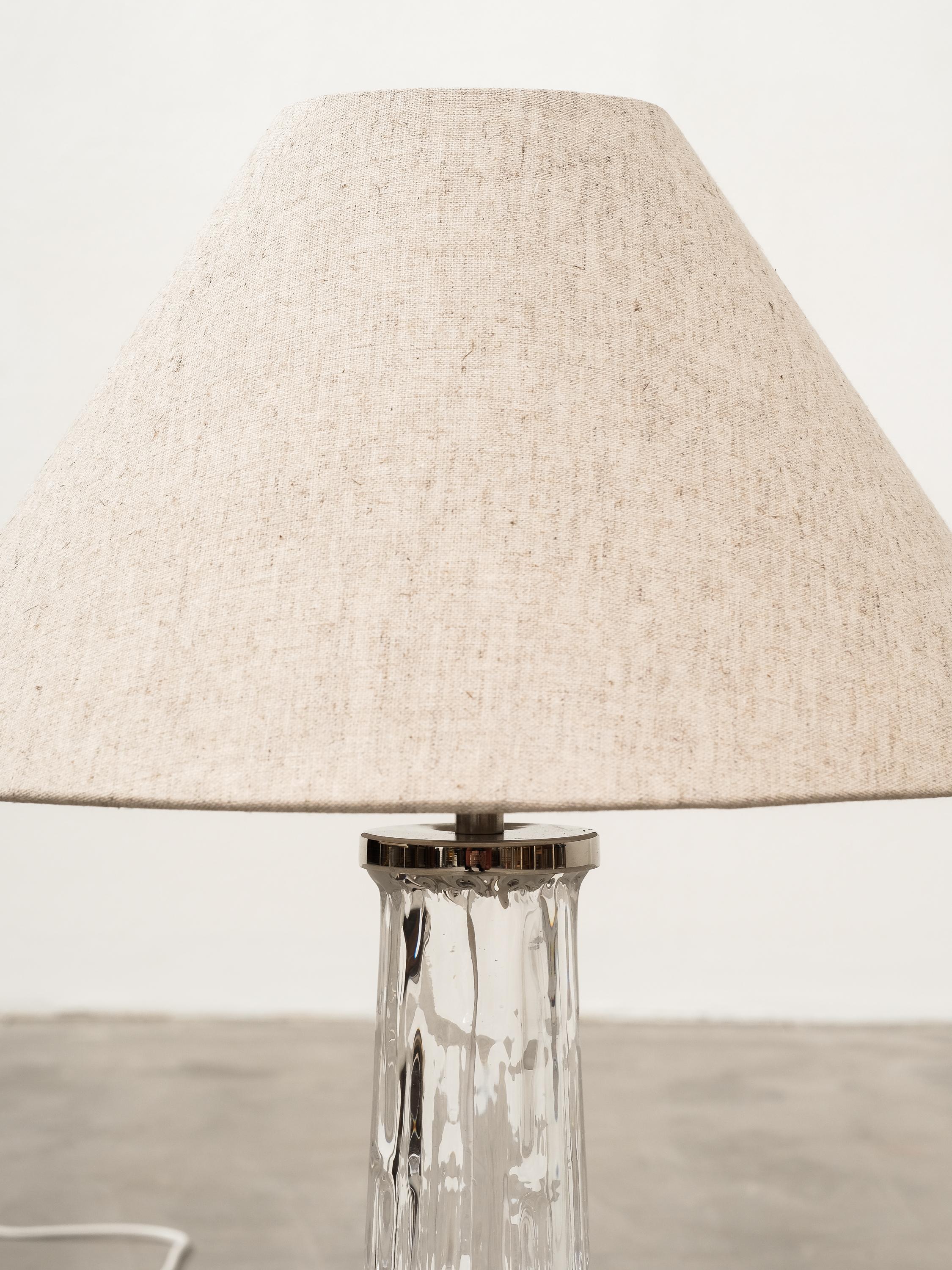 Lámparas de mesa suecas de cristal de mediados de siglo de Carl Fagerlund para Orrefors mediados del siglo XX en venta
