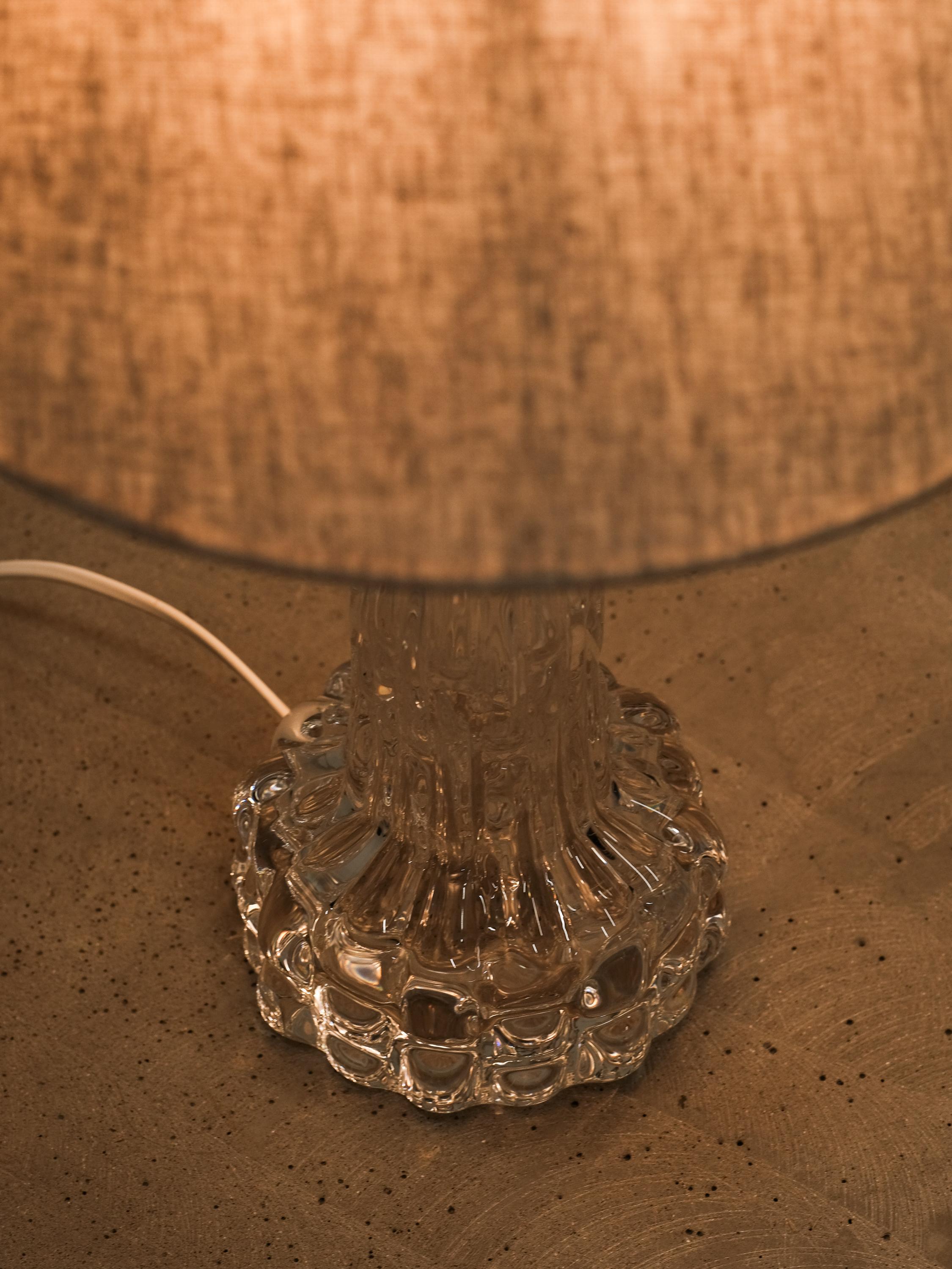 Lámparas de mesa suecas de cristal de mediados de siglo de Carl Fagerlund para Orrefors en venta 2