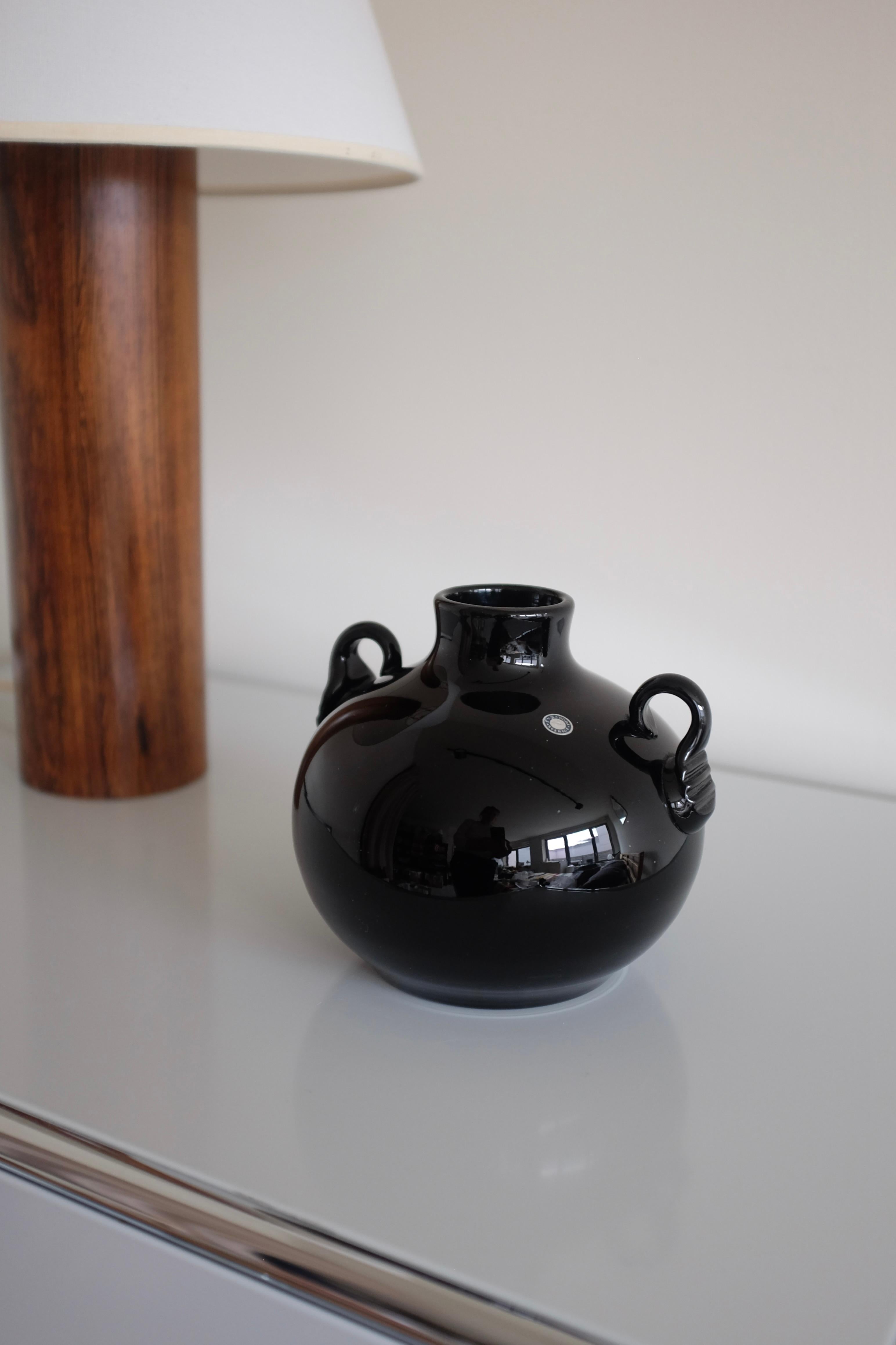 Swedish Mid-century Glass Vase by Emmaboda 2