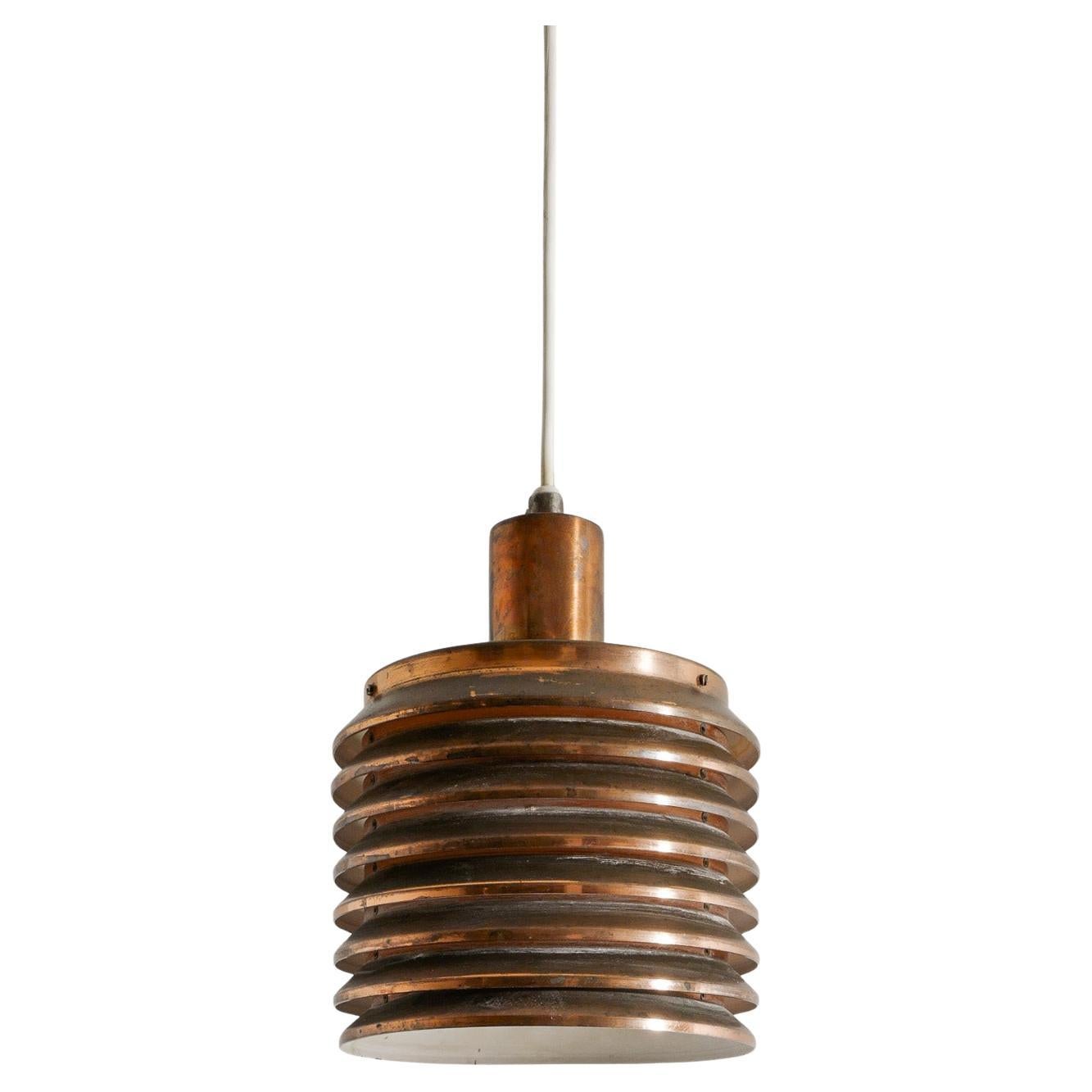 Swedish Mid Century Hans-Agne Jakobsson T-642 Copper Ceiling Pendant Lamp, 1950s For Sale