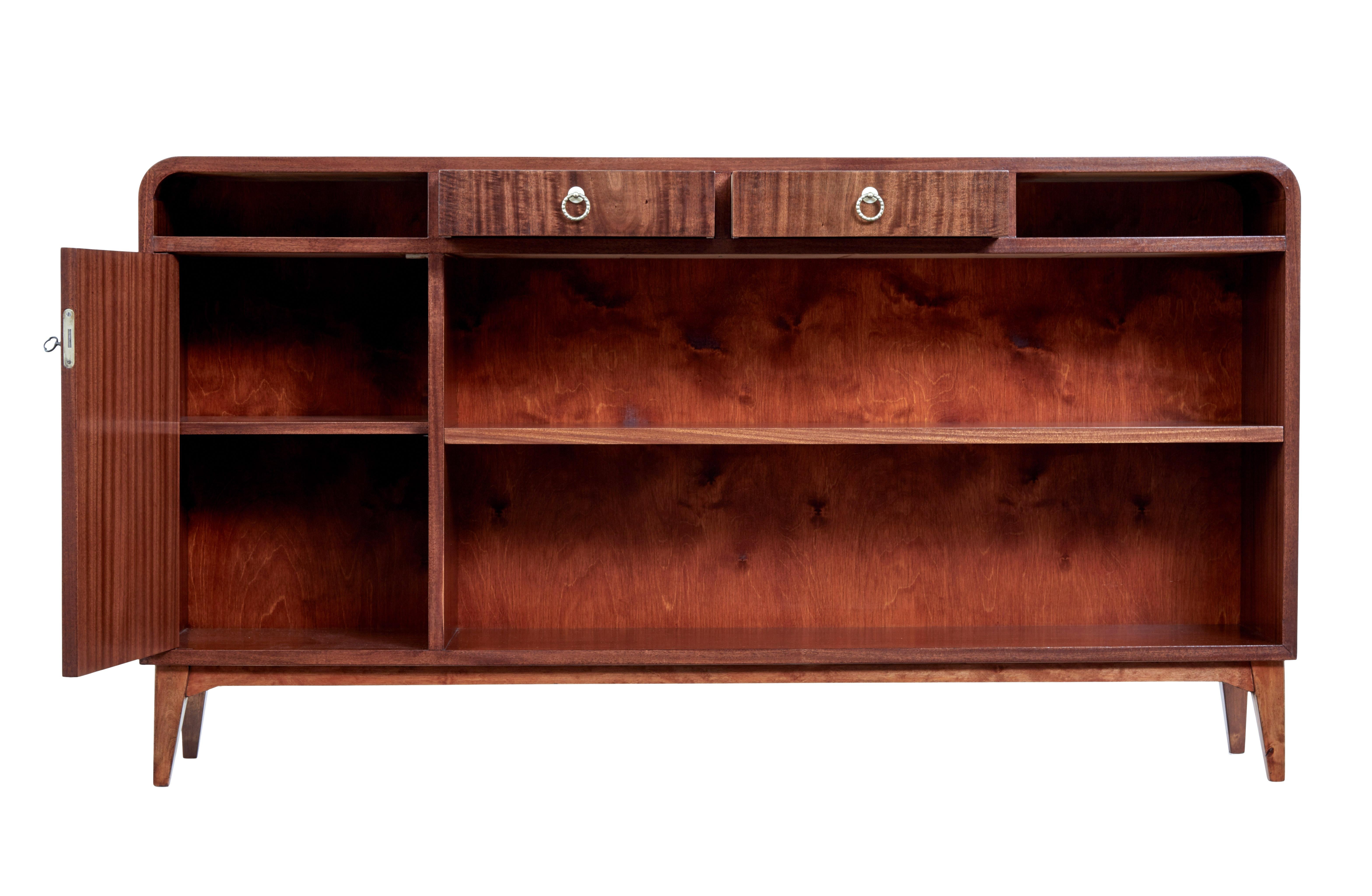 mid century modern low bookcase