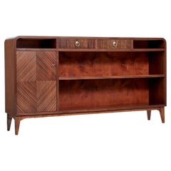 Swedish Mid Century Mahogany Low Open Bookcase