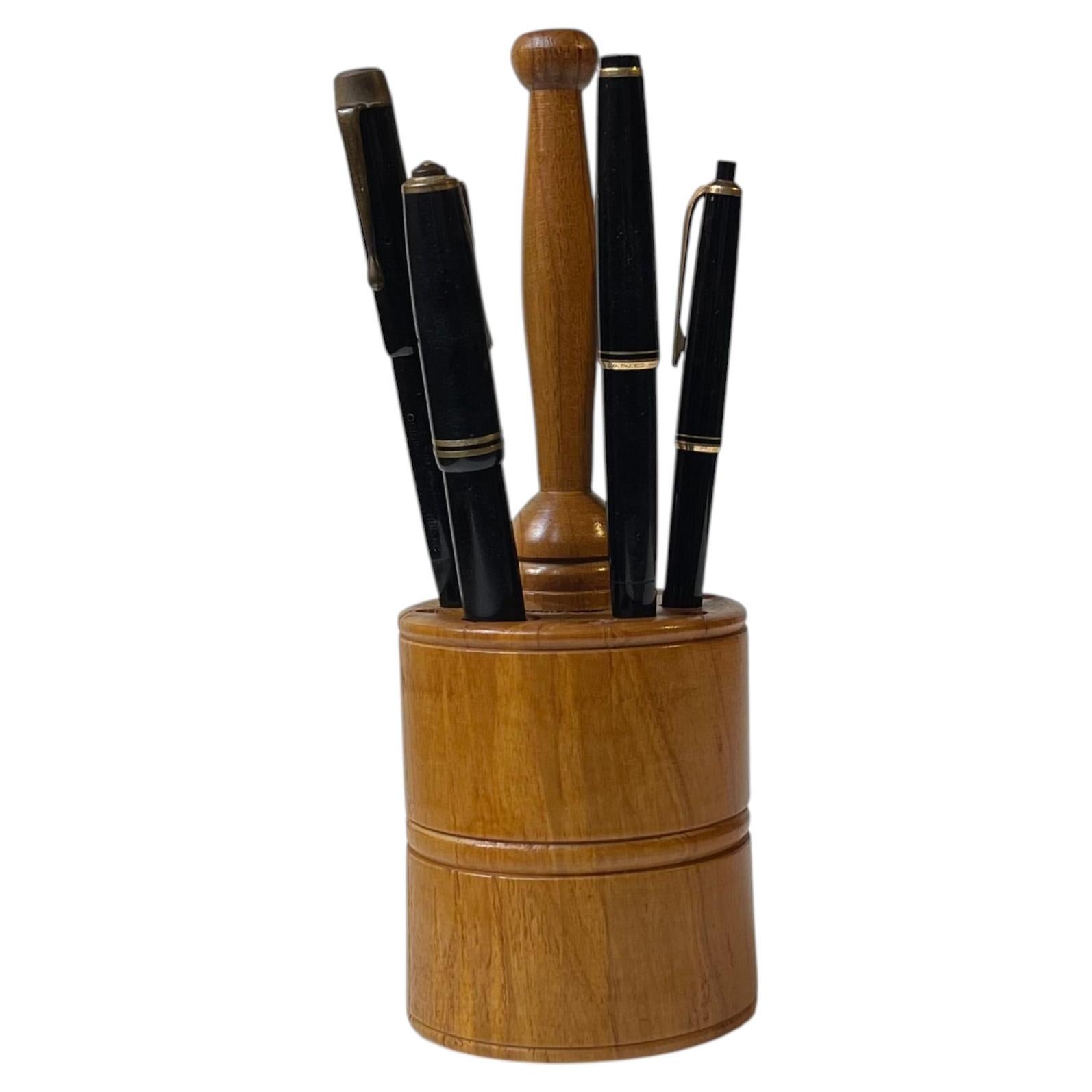 Swedish Mid-century Mallet Tool or Pencil Holder in Walnut, 1950s