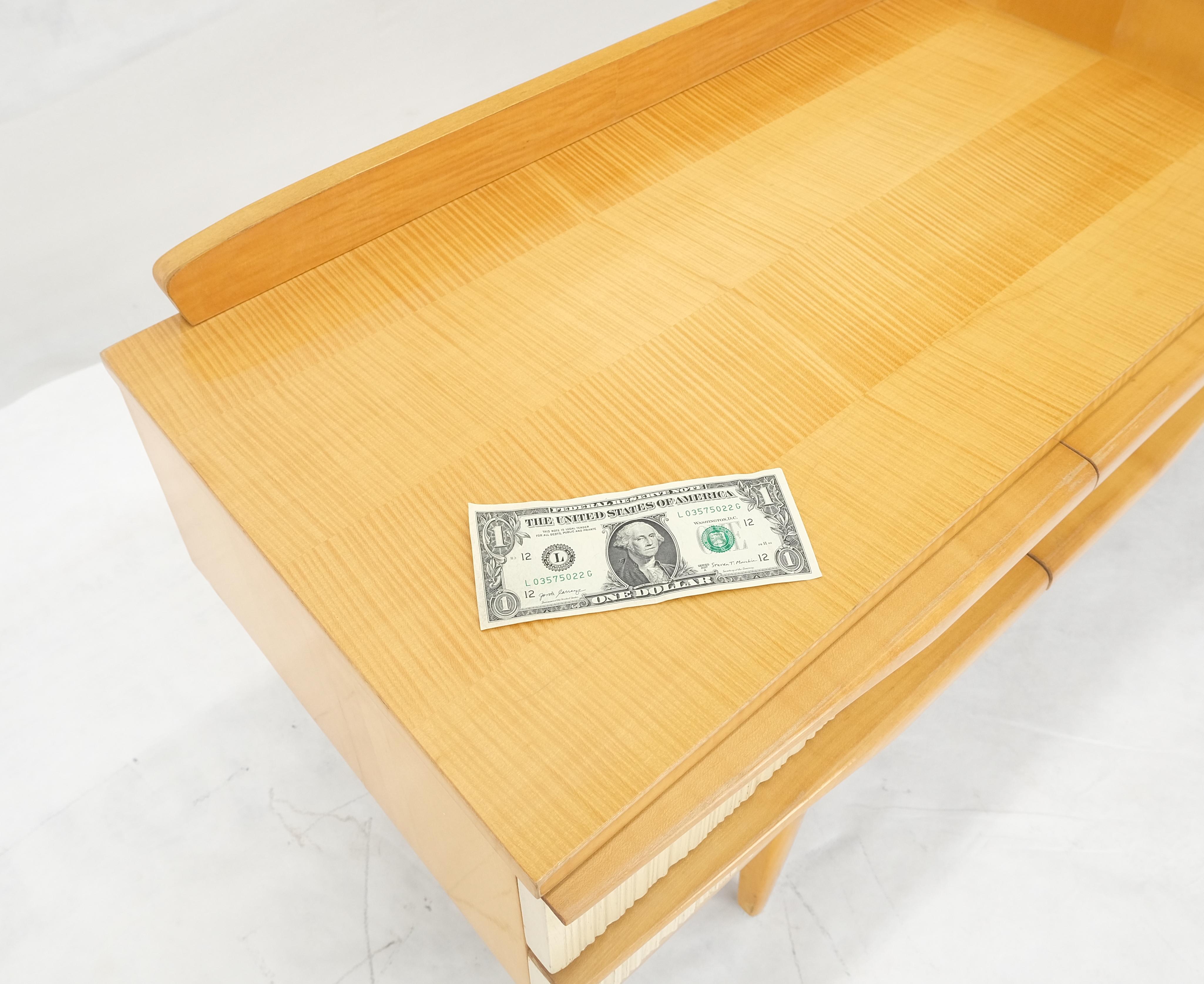 Swedish Mid Century Modern 1950s Blond Birch Drop  Door Console Entry Hall Table For Sale 10