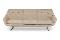 Schwedisches Mid-Century Modern 3 Sitz Overman Style Pod Sofa