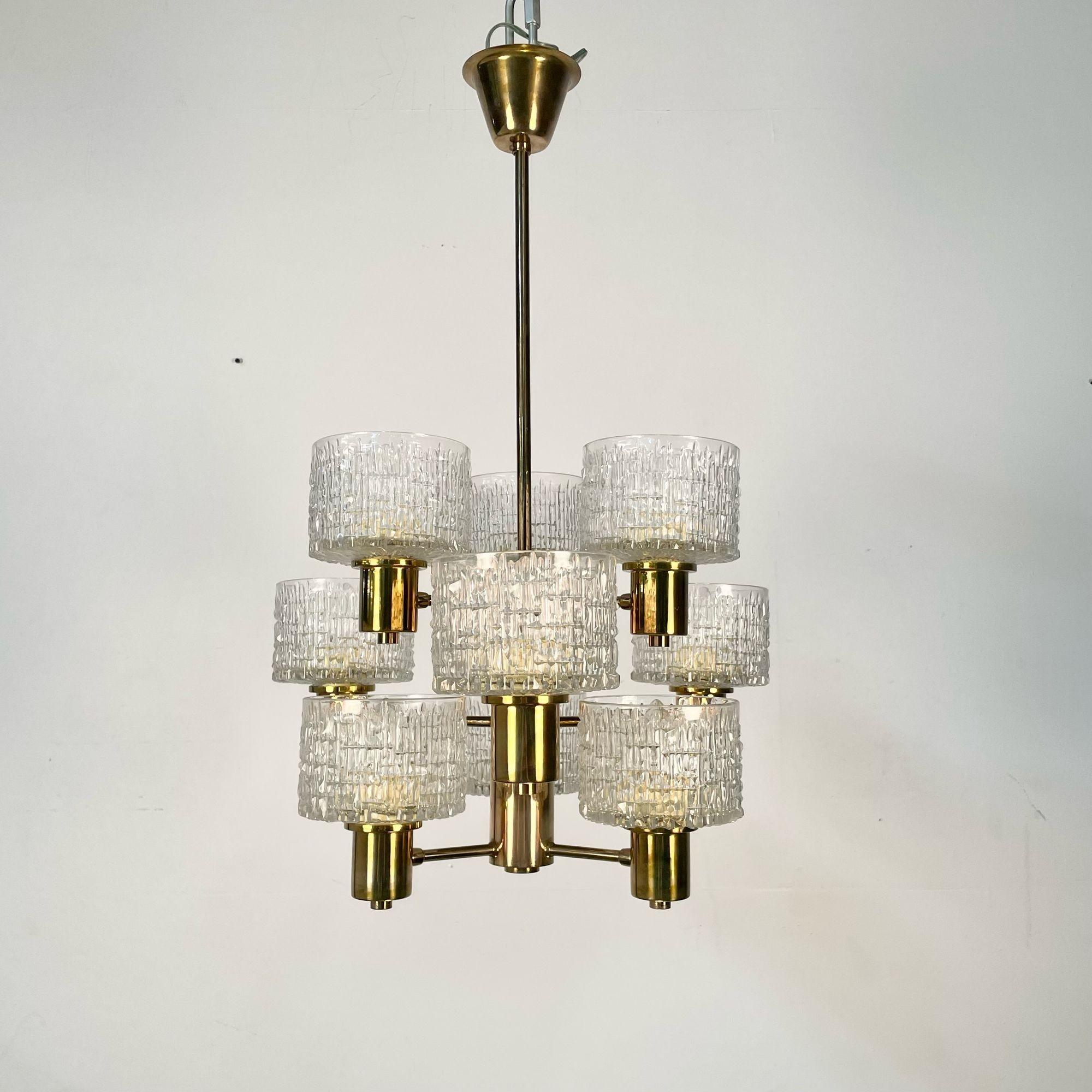 Swedish Mid-Century Modern 9 Light Chandelier / Pendant by Hans-Agne Jakobsson For Sale 5