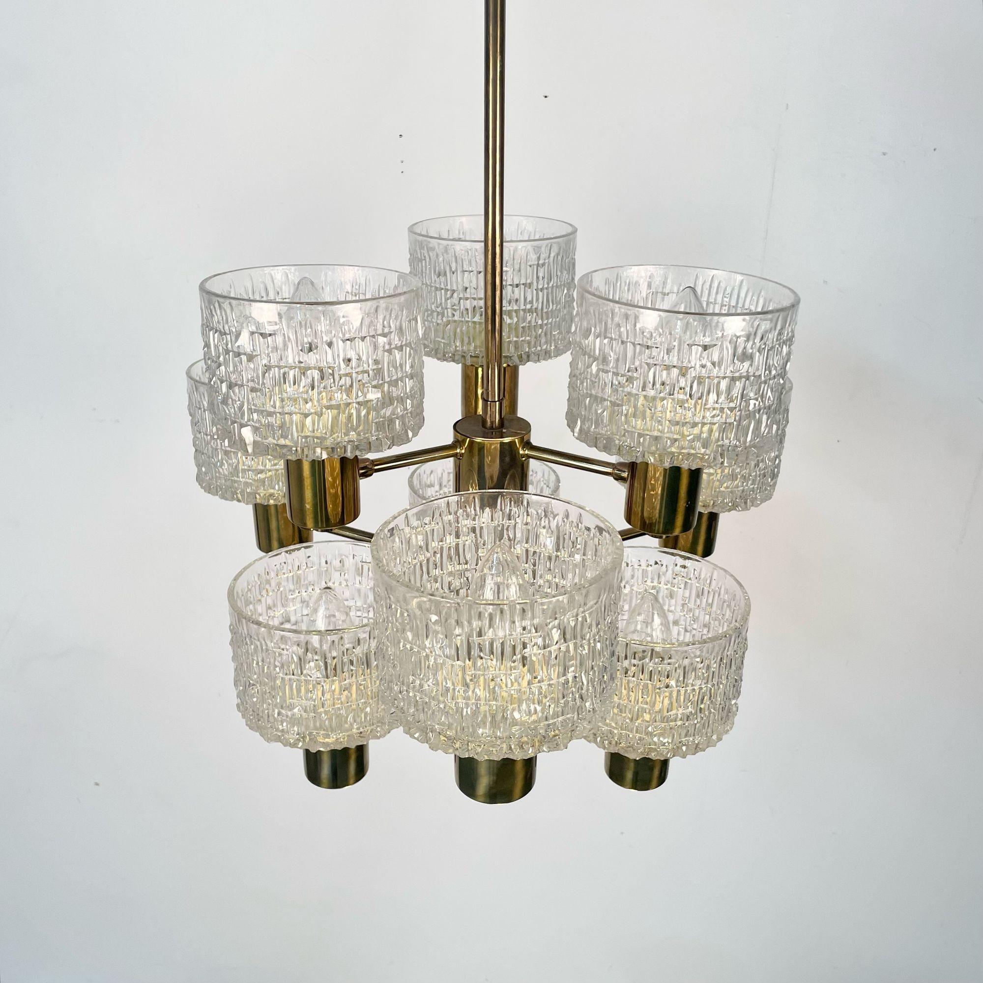 Swedish Mid-Century Modern 9 Light Chandelier / Pendant by Hans-Agne Jakobsson For Sale 2