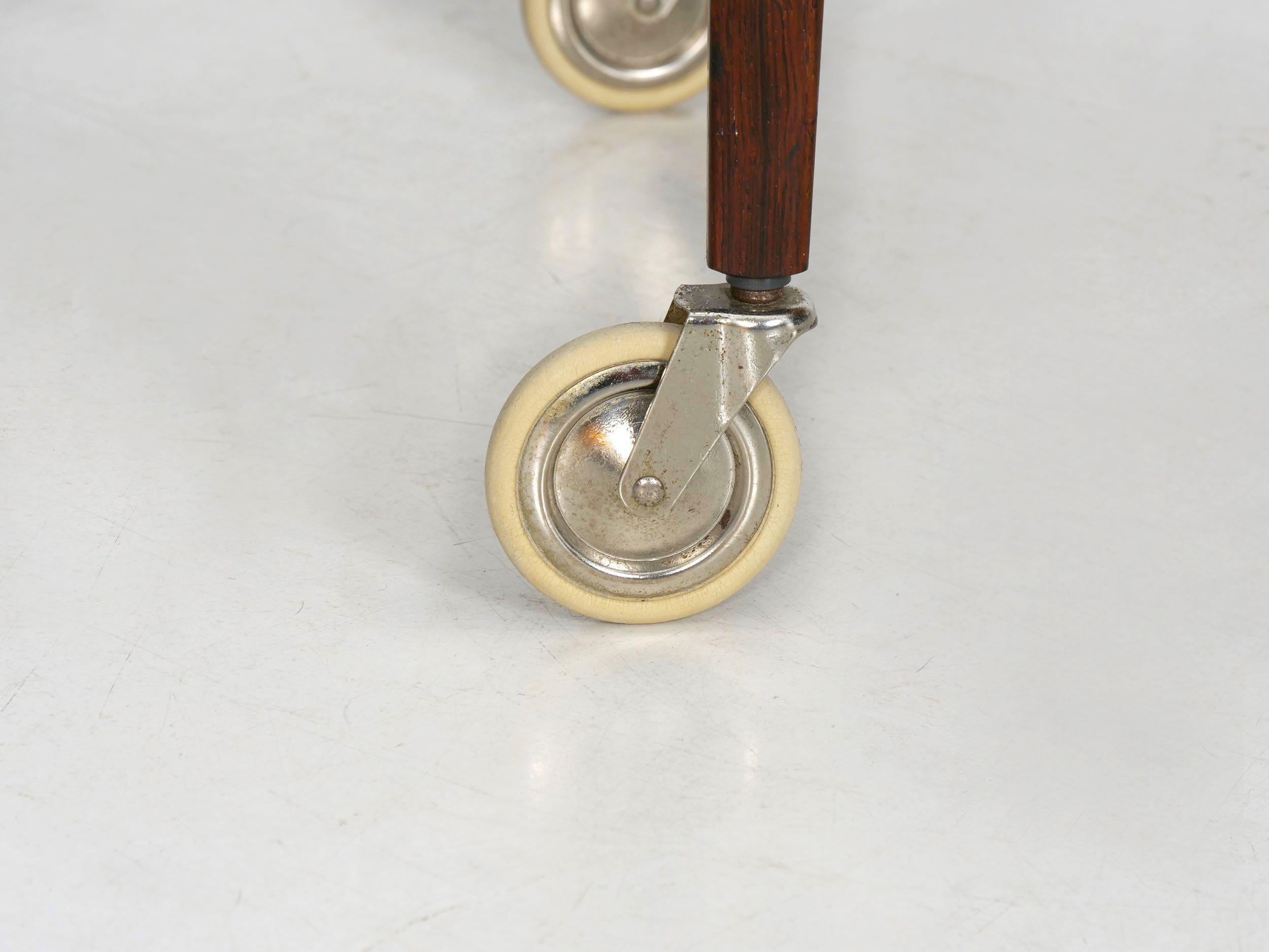 Swedish MidCentury Modern Accent Table Serving Bar Cart by Erik