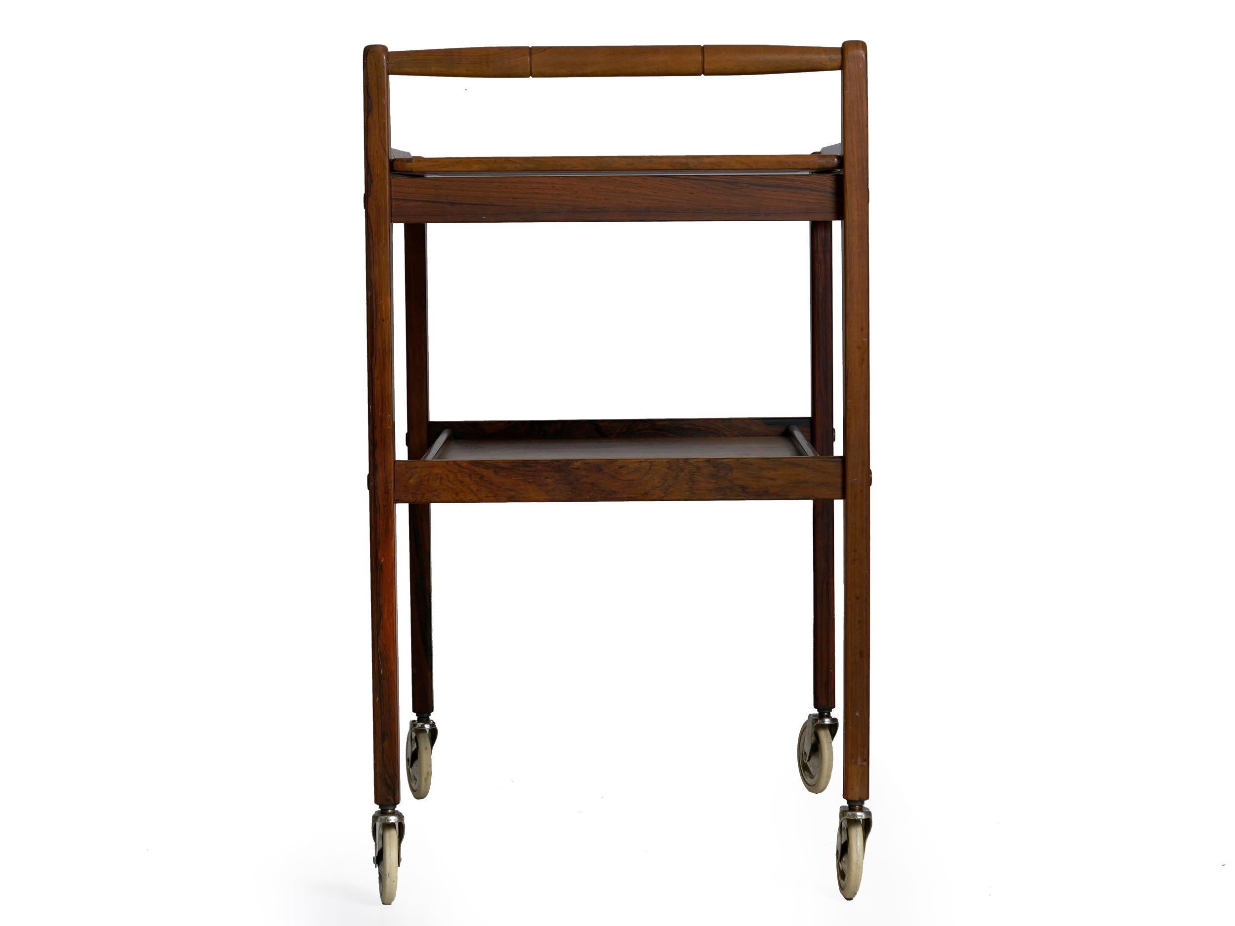 Swedish MidCentury Modern Accent Table Serving Bar Cart by Erik