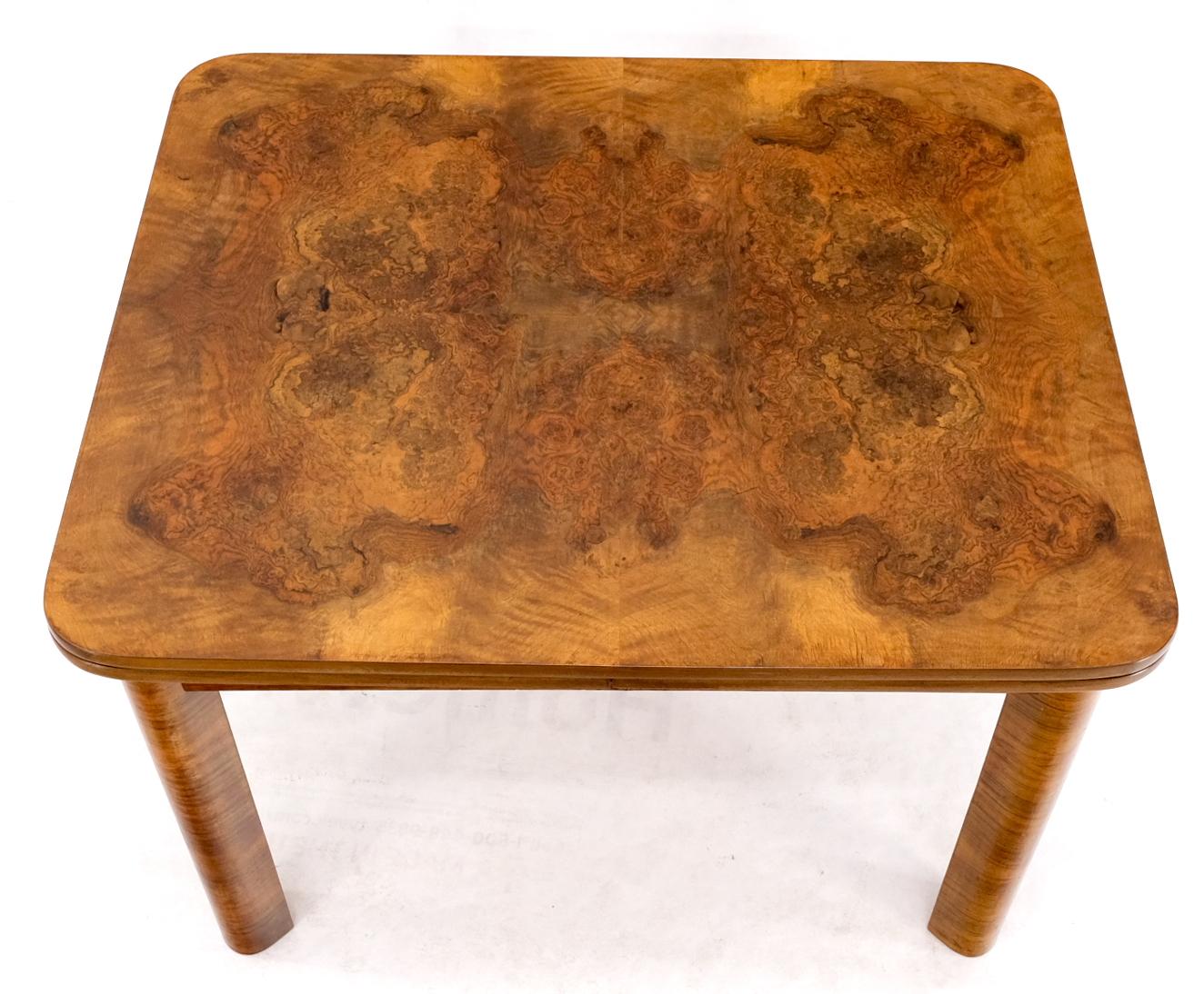 Mesa Comedor Extensible Refectorio Sueca Moderna de Mitad de Siglo en Madera de Burl Lacado en venta