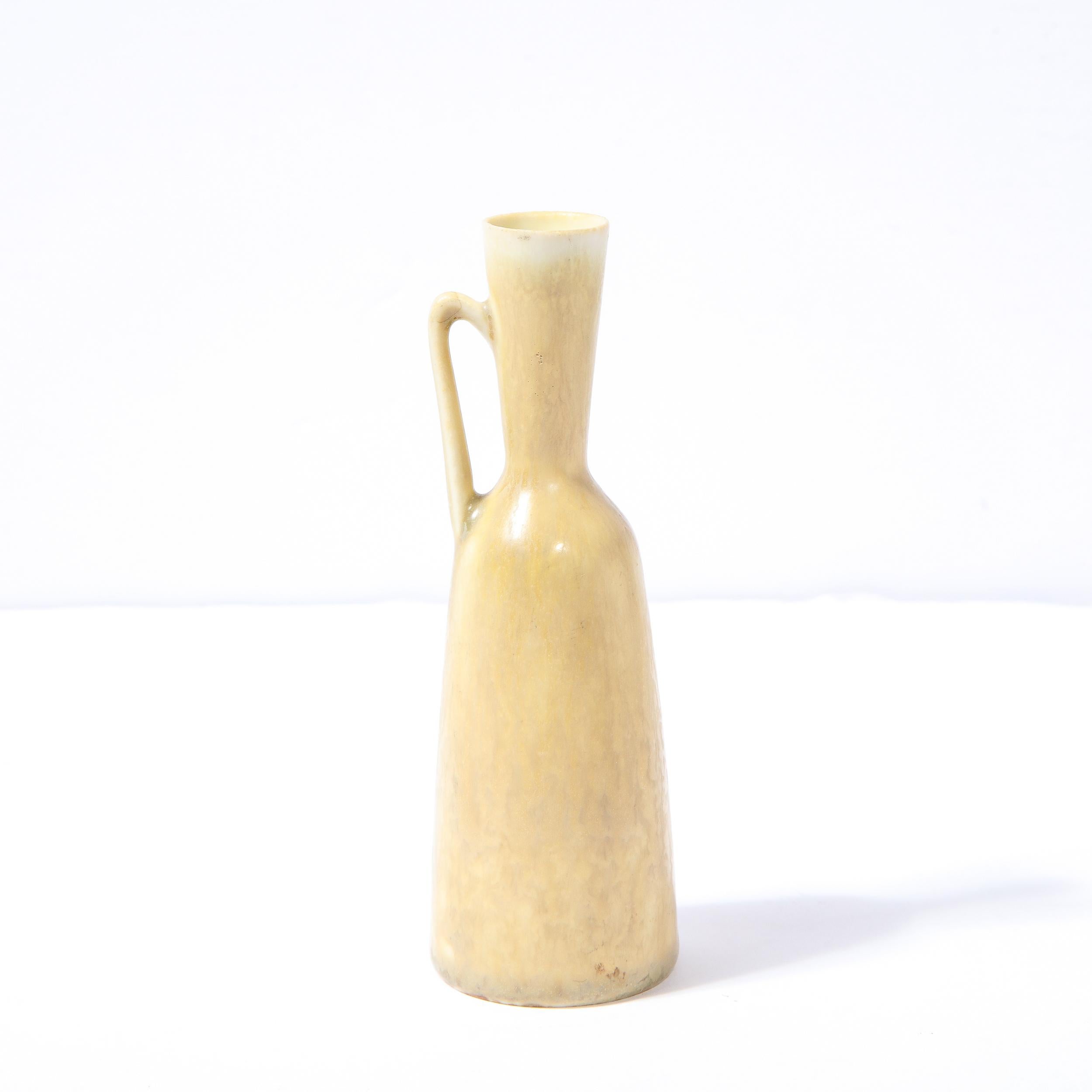 Glazed Swedish Mid-Century Modern Ceramic Vase Signed by Gunnar Nylund for Rorstrand For Sale
