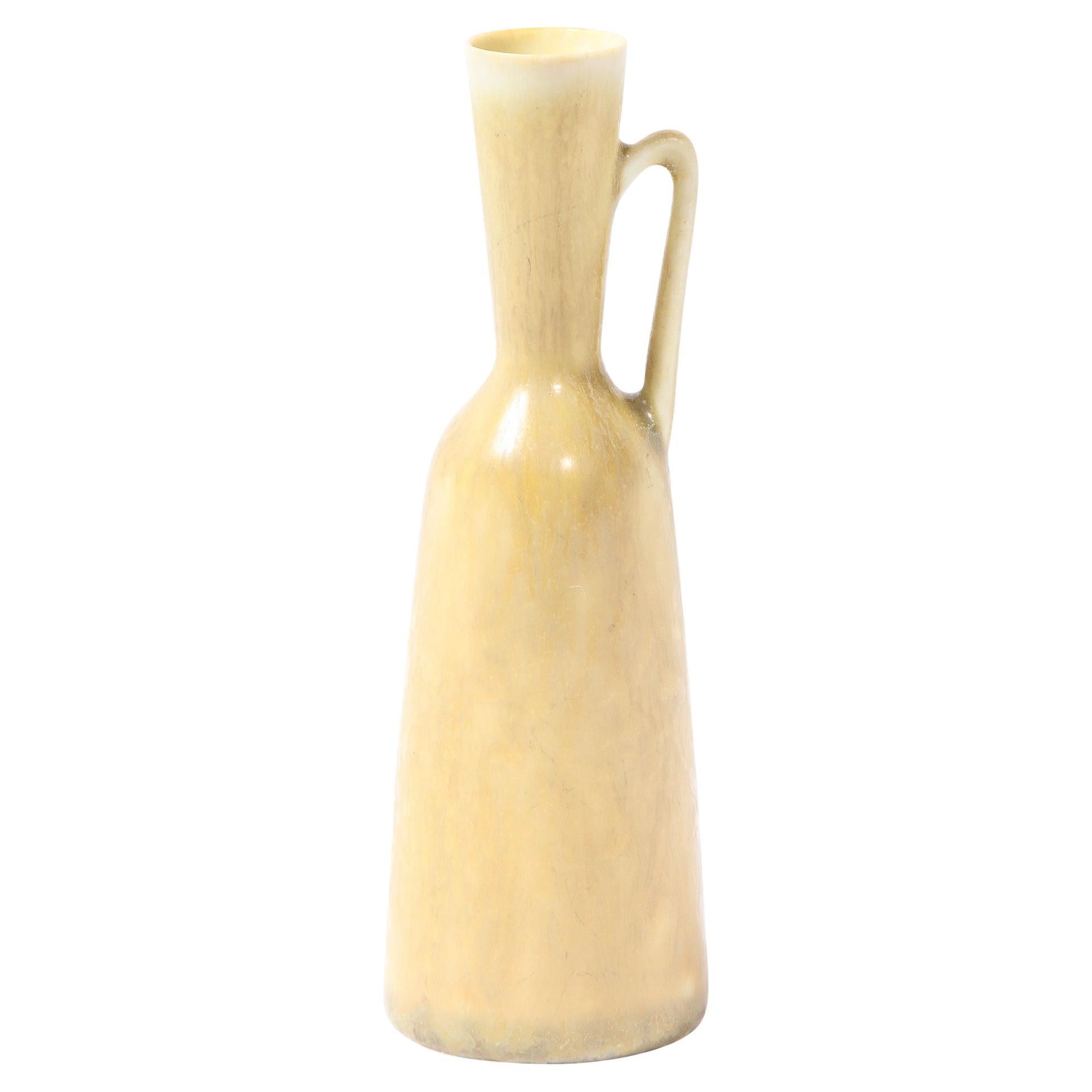 Vase en céramique suédois de style mi-siècle moderne signé par Gunnar Nylund pour Rorstrand en vente