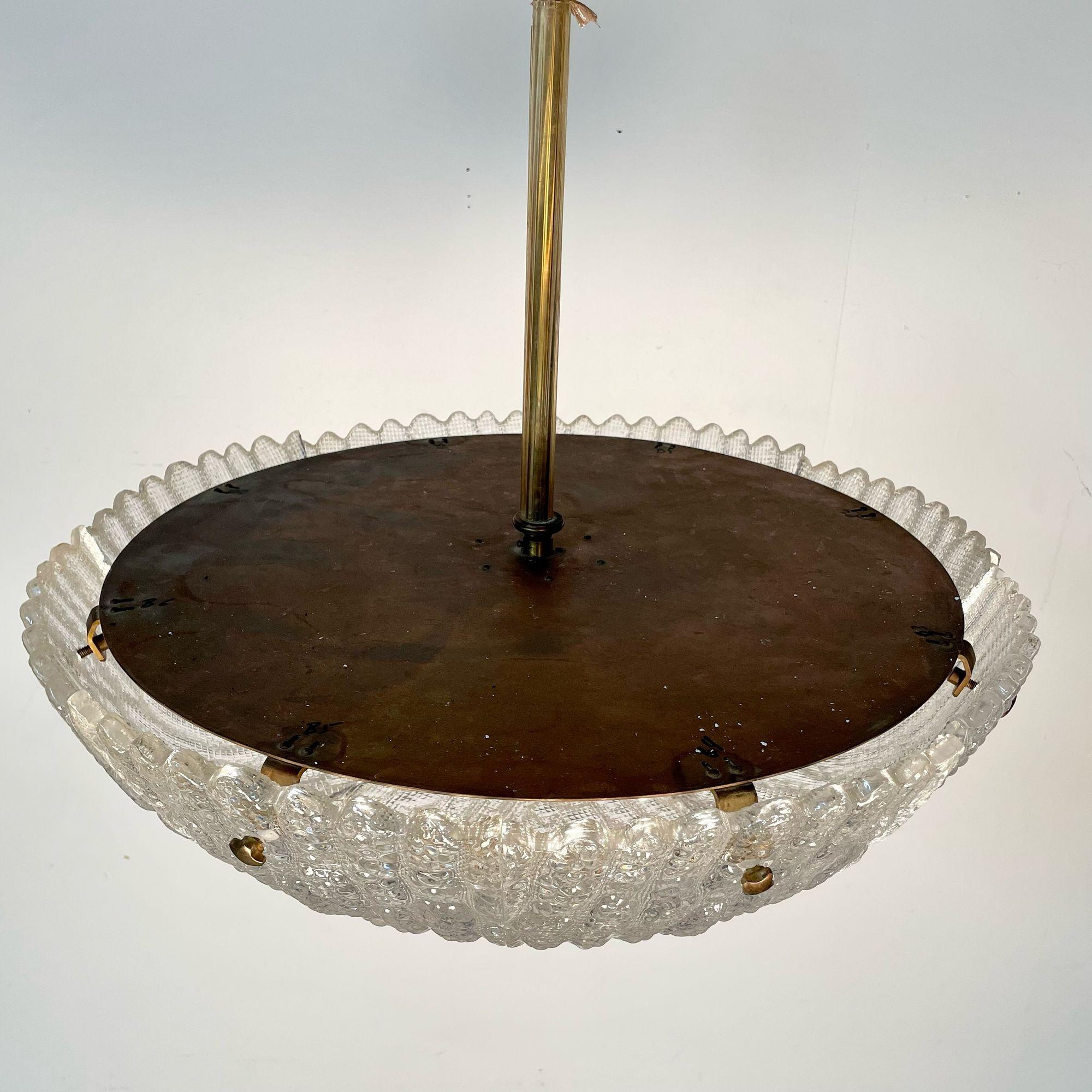 Swedish Mid-Century Modern Chandelier / Pendant by Carl Fagerlund for Orrefors For Sale 1