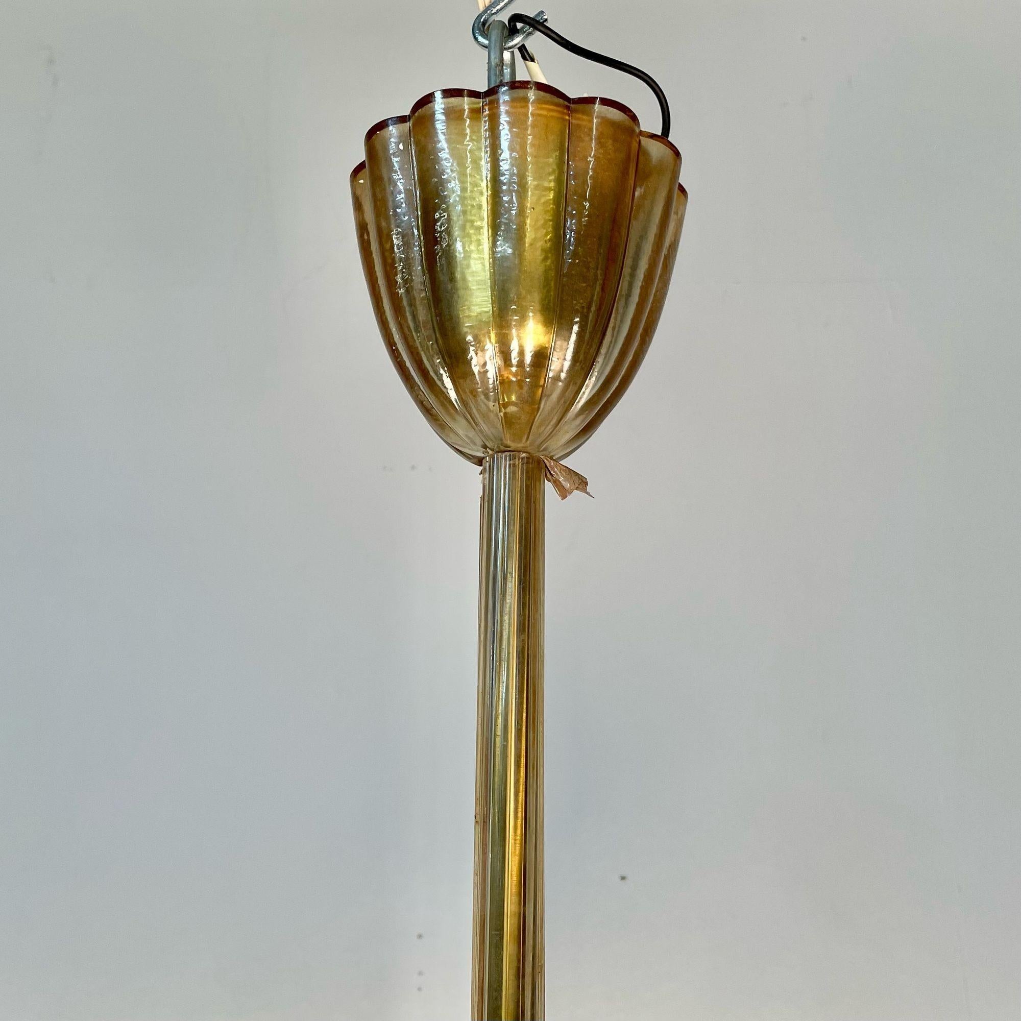 Swedish Mid-Century Modern Chandelier / Pendant by Carl Fagerlund for Orrefors For Sale 4