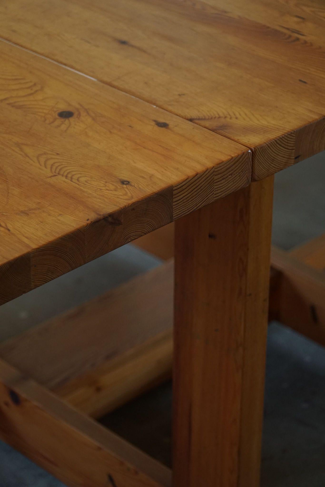 Swedish Mid Century Modern, Drop Leaf Folding Table in Pine, Sven Larsson, 1960s For Sale 11