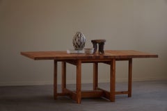 Swedish Mid Century Modern, Drop Leaf Folding Table in Pine, Sven Larsson, 1960s