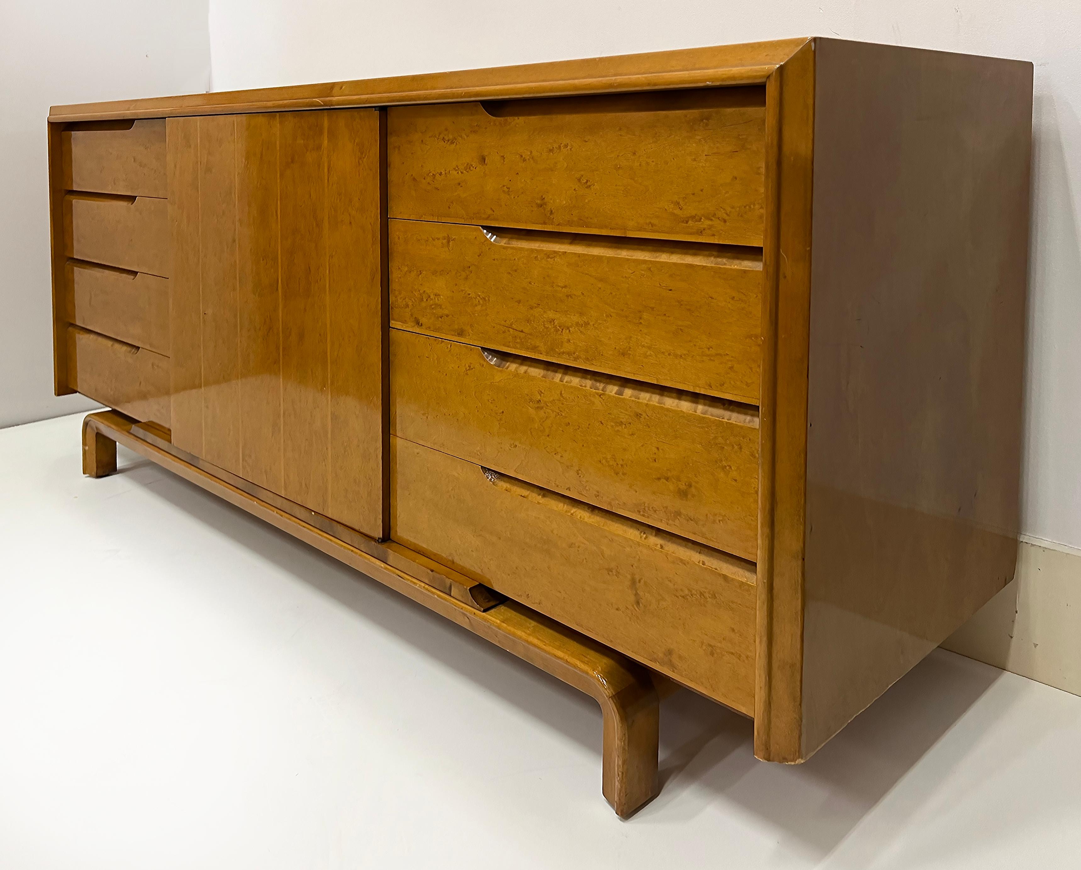 Scandinavian Modern  Swedish Mid-century Modern Edmond Spence Credenza with 9-drawers