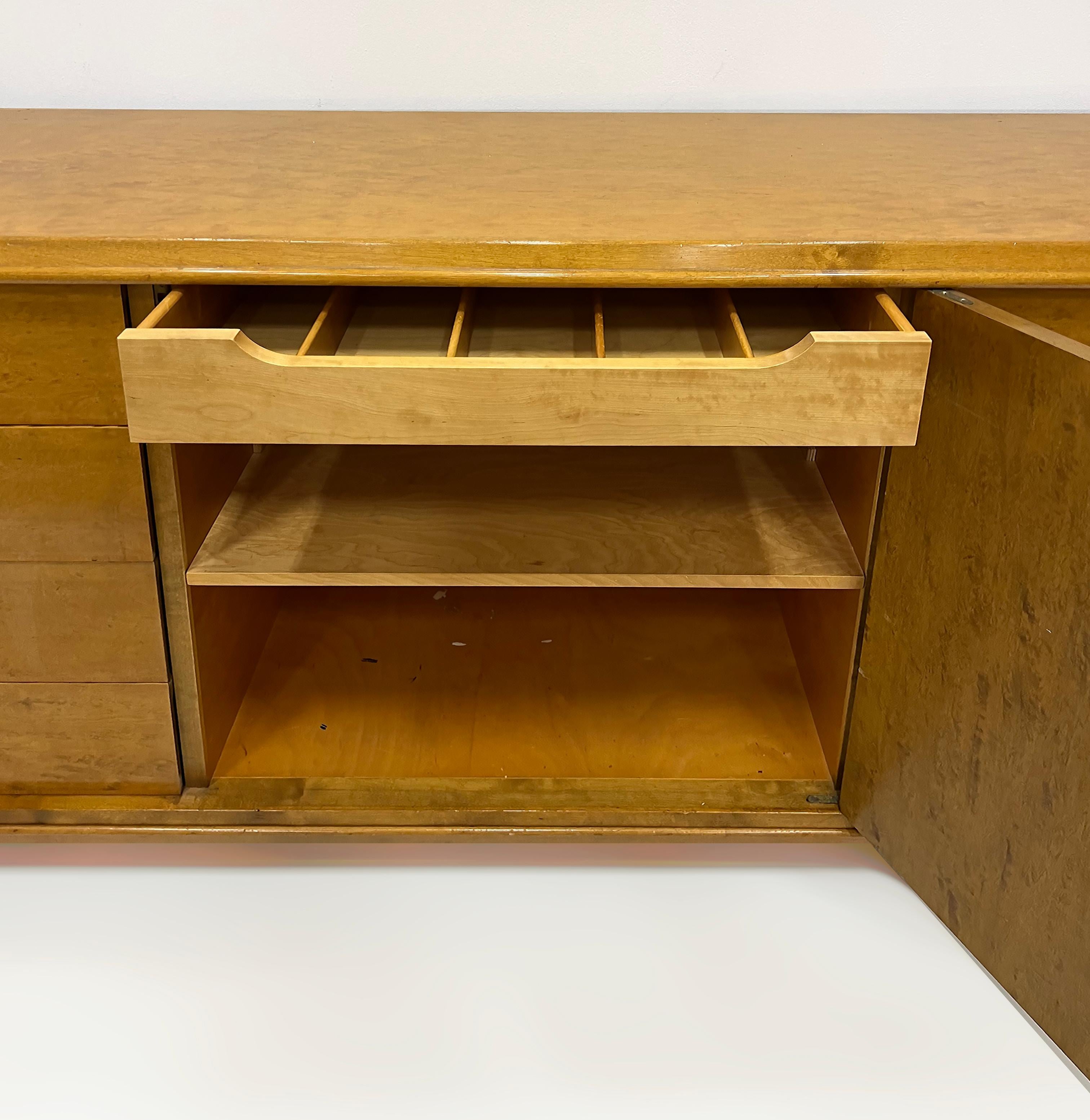 Birch  Swedish Mid-century Modern Edmond Spence Credenza with 9-drawers