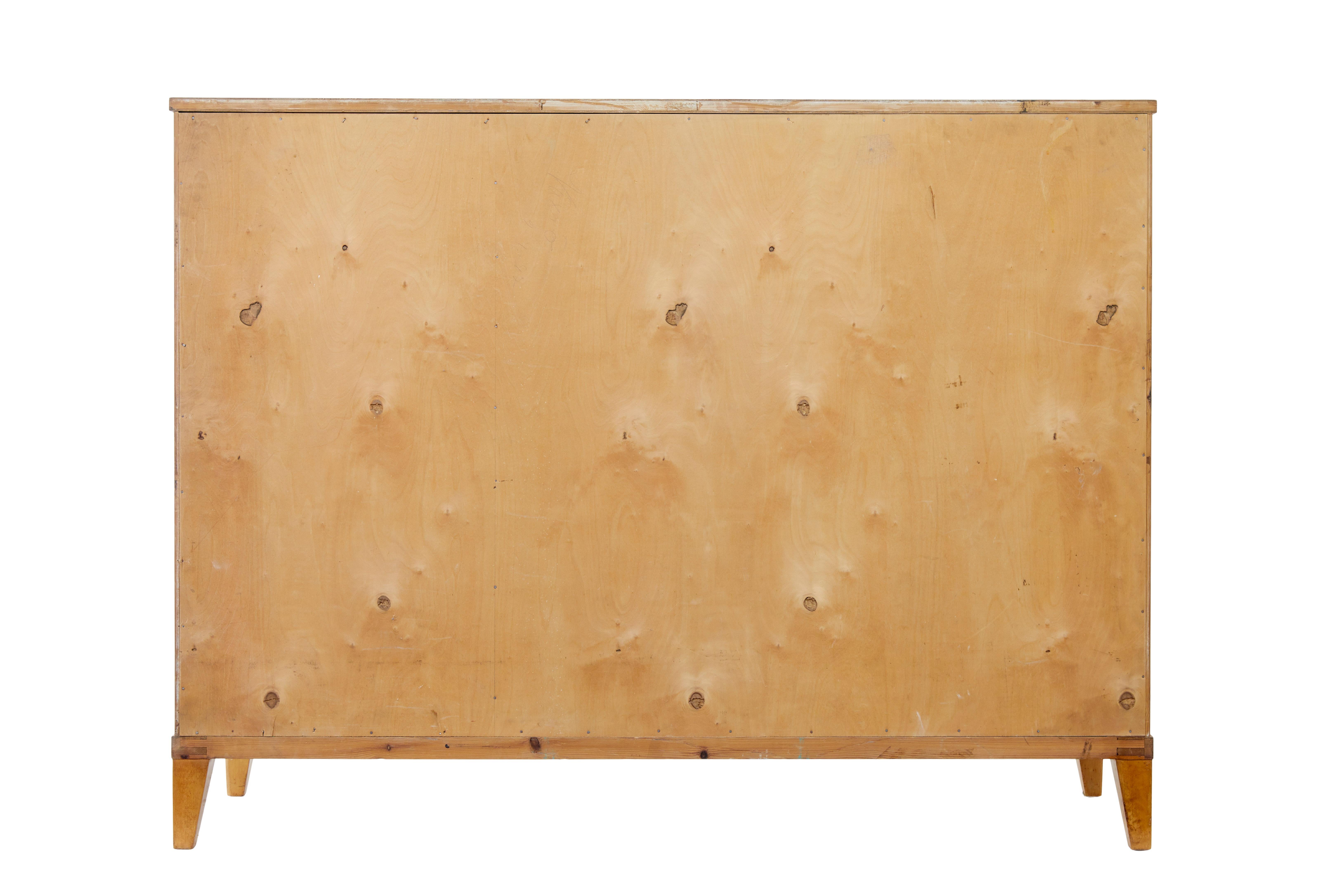 Swedish mid century modern elm and birch sideboard In Good Condition For Sale In Debenham, Suffolk