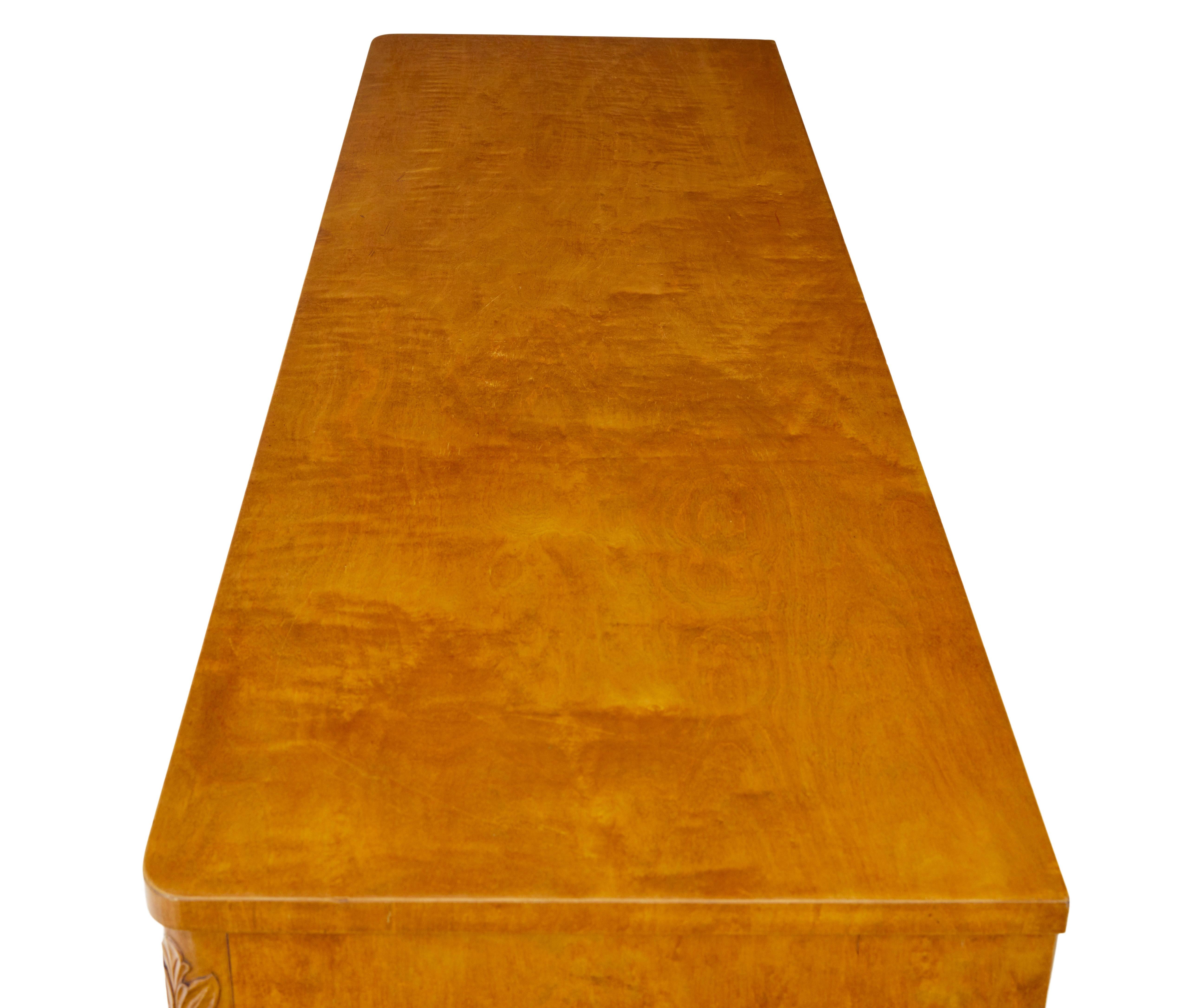 Swedish mid century modern elm and birch sideboard For Sale 2