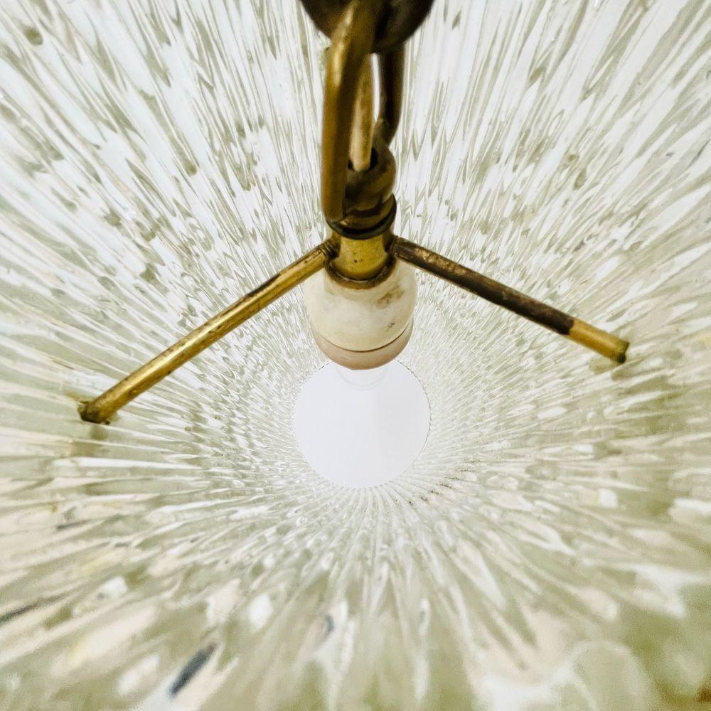 Swedish Mid-Century Modern Glass Chandelier / Pendant / Hanging Lamp, 1960s For Sale 7