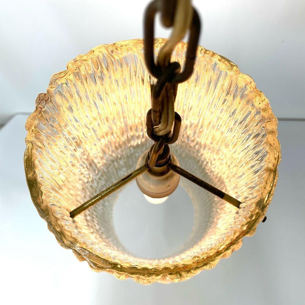 Swedish Mid-Century Modern Glass Chandelier / Pendant / Hanging Lamp, 1960s For Sale 11
