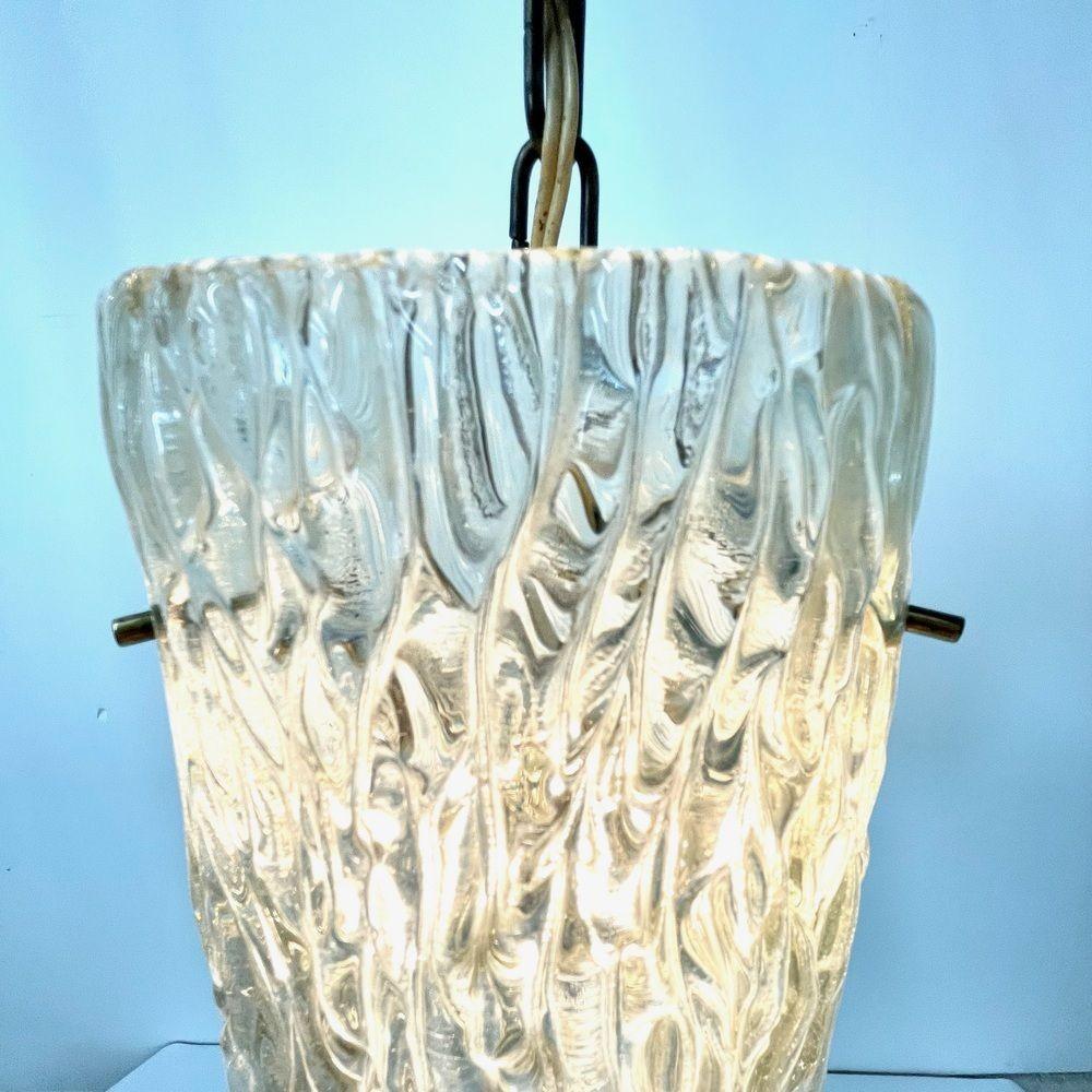 Swedish Mid-Century Modern Glass Chandelier / Pendant / Hanging Lamp, 1960s For Sale 12
