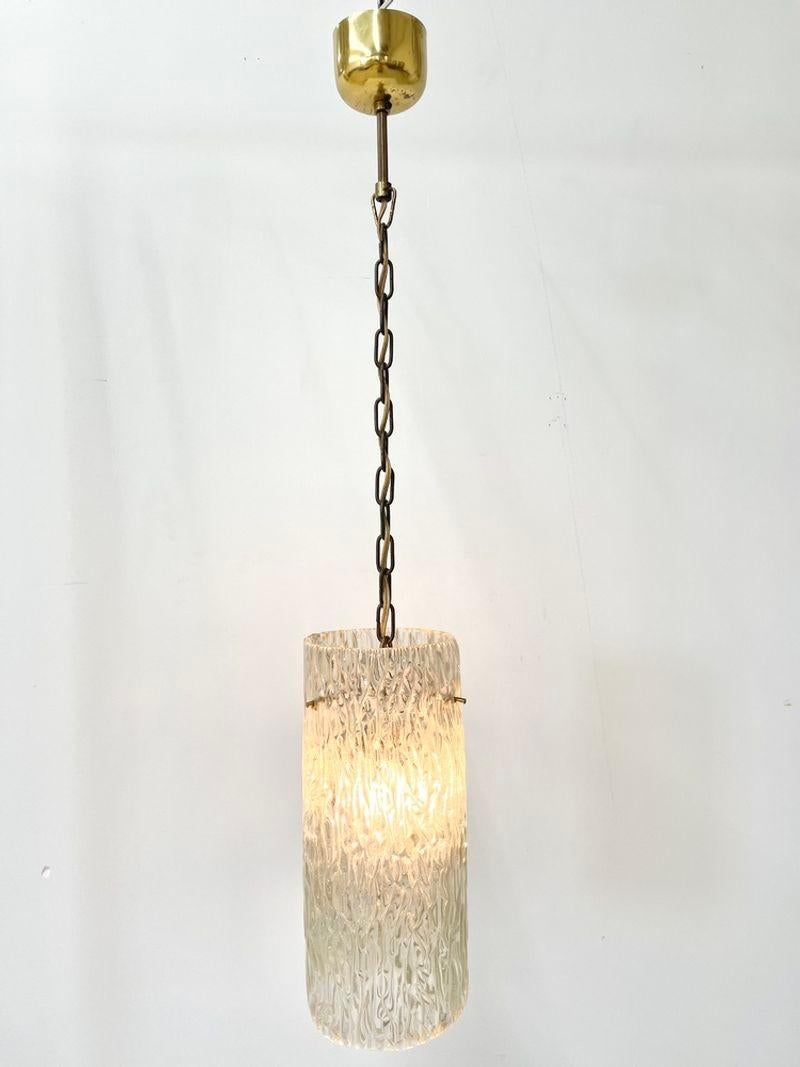 Mid-20th Century Swedish Mid-Century Modern Glass Chandelier / Pendant / Hanging Lamp, 1960s For Sale
