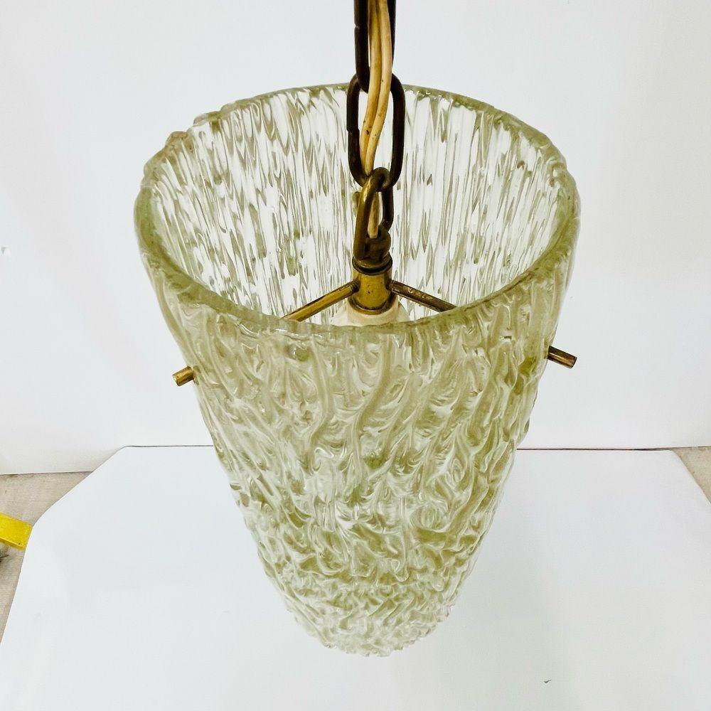 Swedish Mid-Century Modern Glass Chandelier / Pendant / Hanging Lamp, 1960s For Sale 2