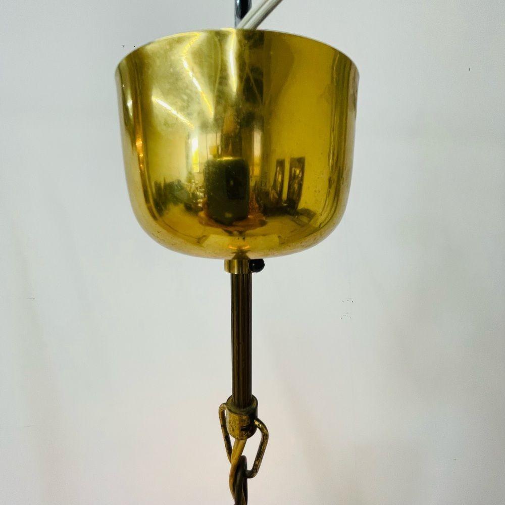 Swedish Mid-Century Modern Glass Chandelier / Pendant / Hanging Lamp, 1960s For Sale 4