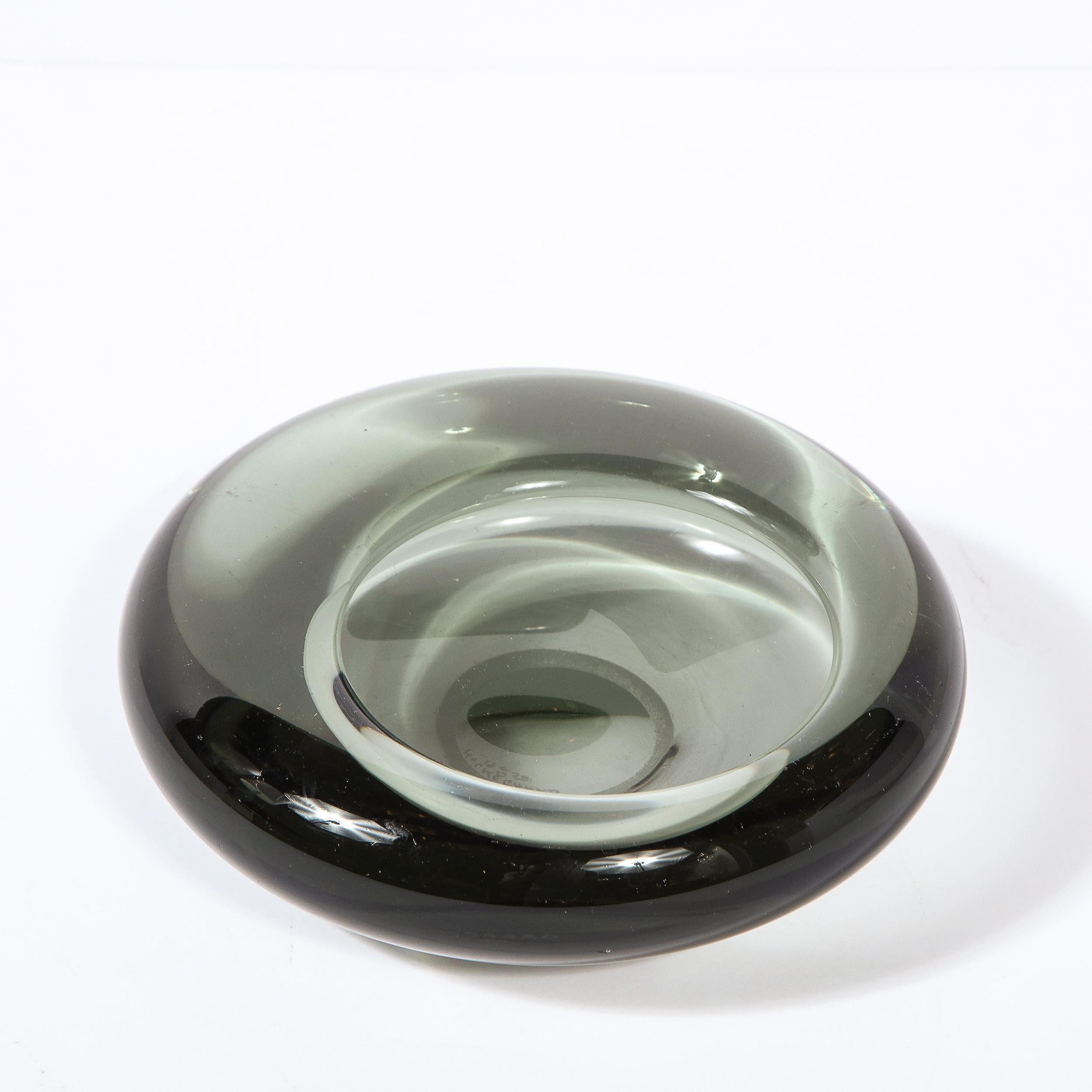 mid century modern glass bowl