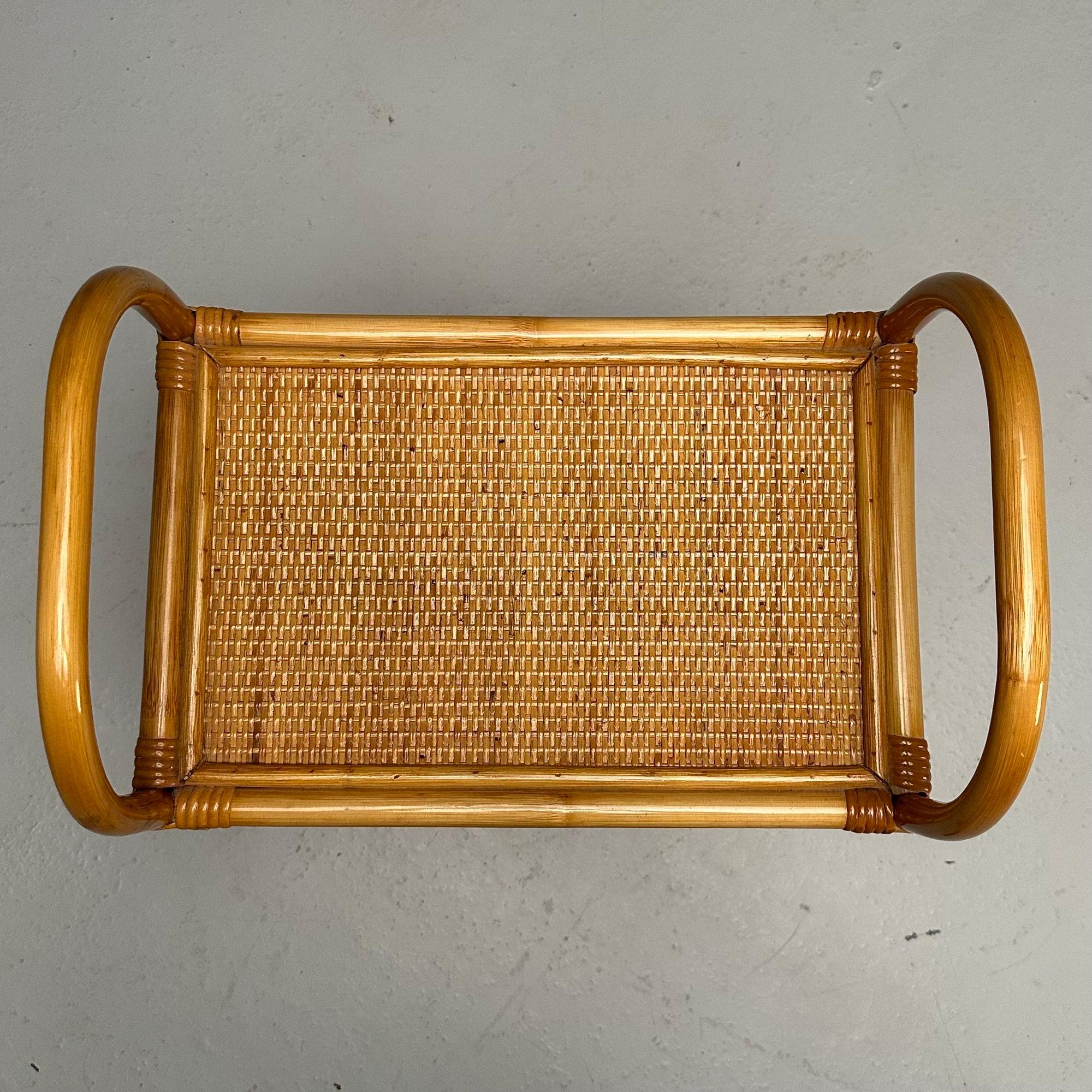 Portariviste svedese di metà secolo, bambù, rattan, Svezia, anni '60 in vendita 3