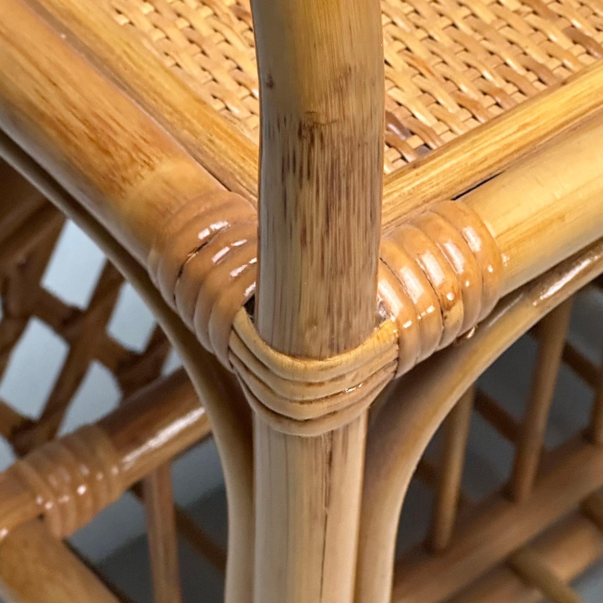 Metà XX secolo Portariviste svedese di metà secolo, bambù, rattan, Svezia, anni '60 in vendita