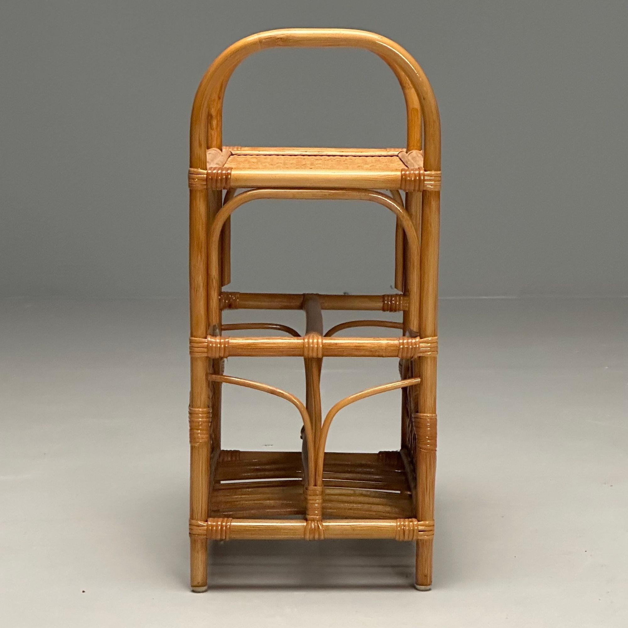 Bambù Portariviste svedese di metà secolo, bambù, rattan, Svezia, anni '60 in vendita