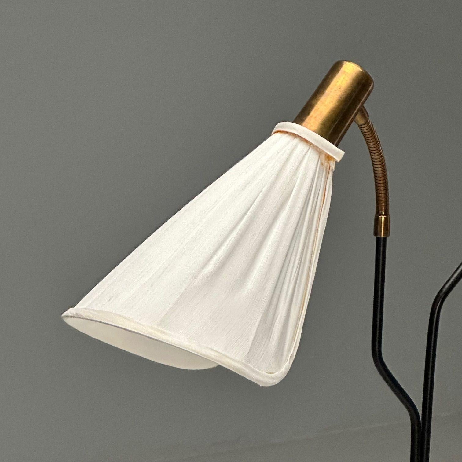 Swedish Mid-Century Modern, Organic Floor Lamp, Black Lacquer, Sweden, 2000s For Sale 1