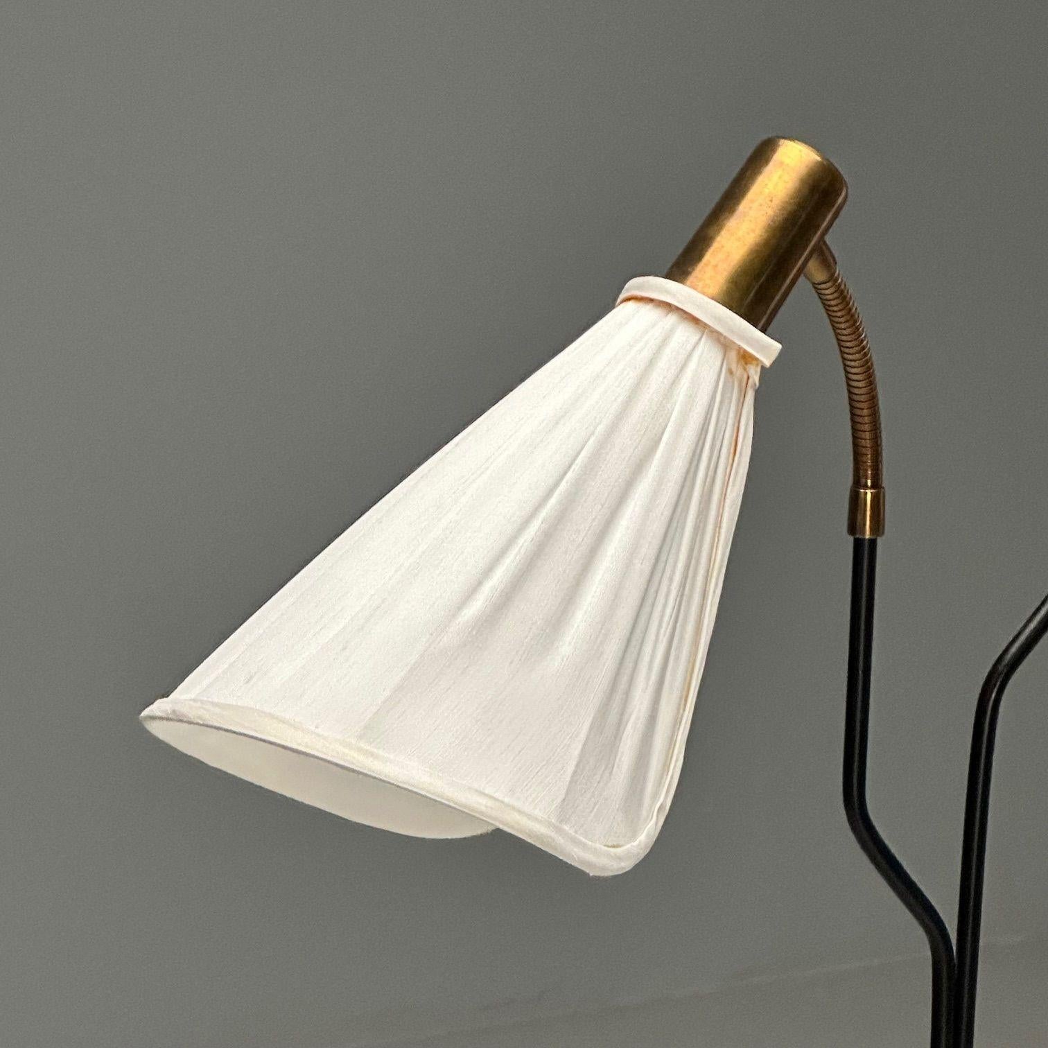 Swedish Mid-Century Modern, Organic Floor Lamp, Black Lacquer, Sweden, 2000s 1