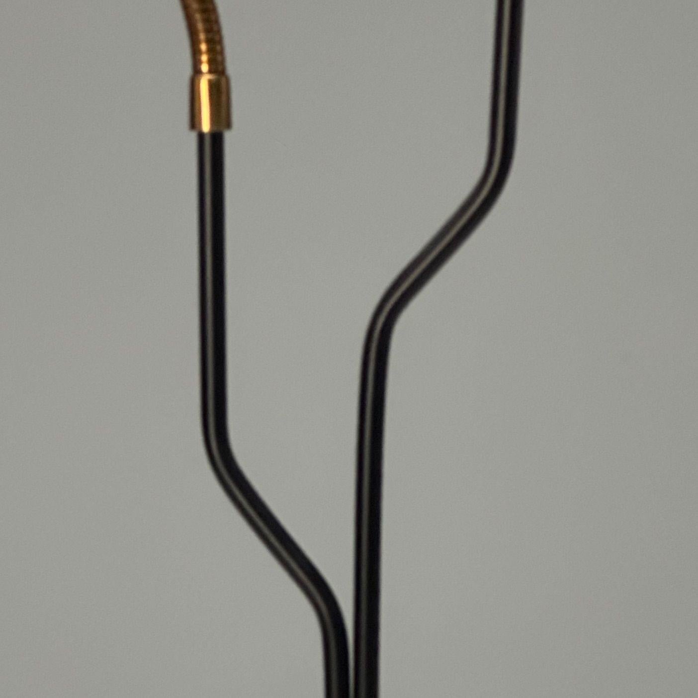 Swedish Mid-Century Modern, Organic Floor Lamp, Black Lacquer, Sweden, 2000s For Sale 2