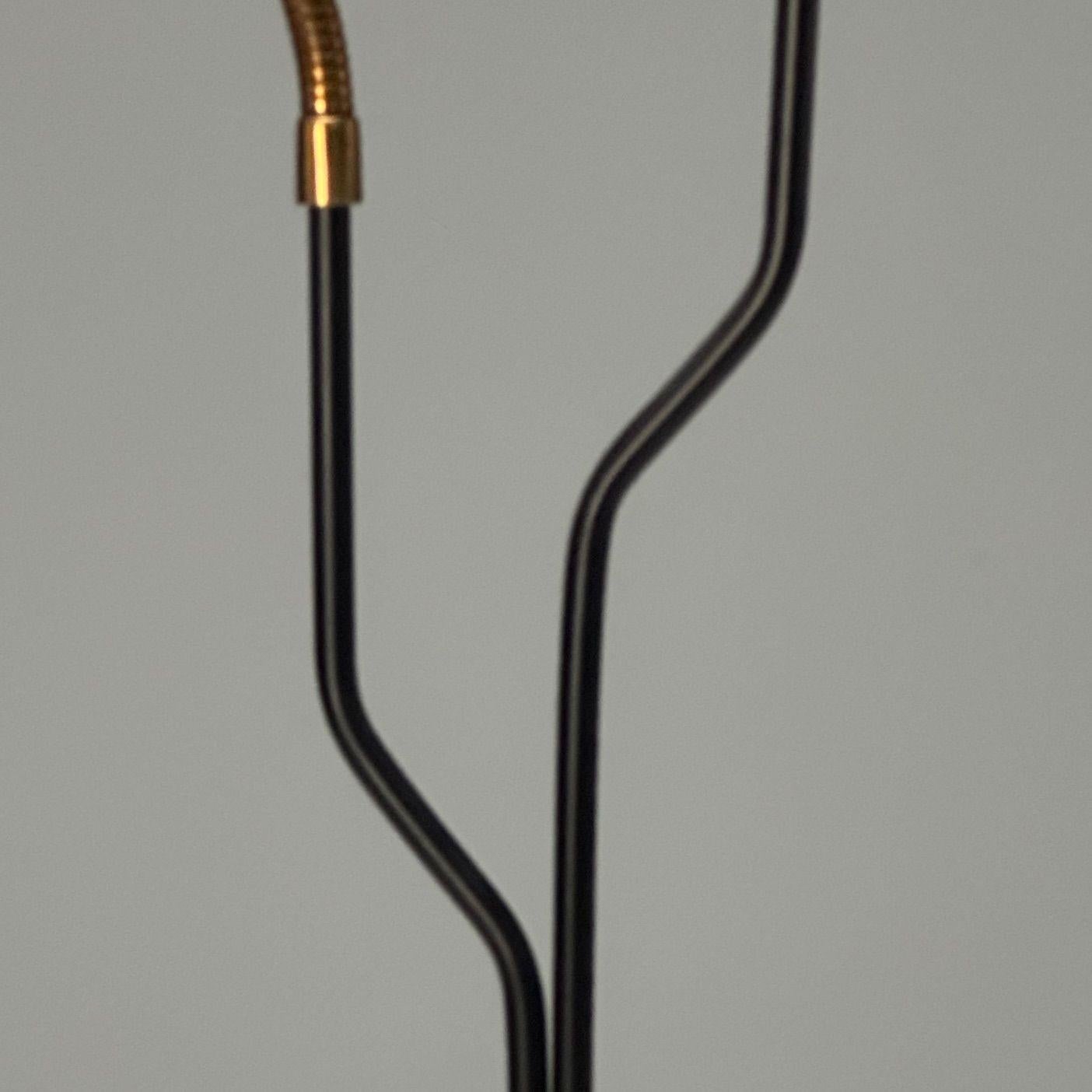 Swedish Mid-Century Modern, Organic Floor Lamp, Black Lacquer, Sweden, 2000s 2