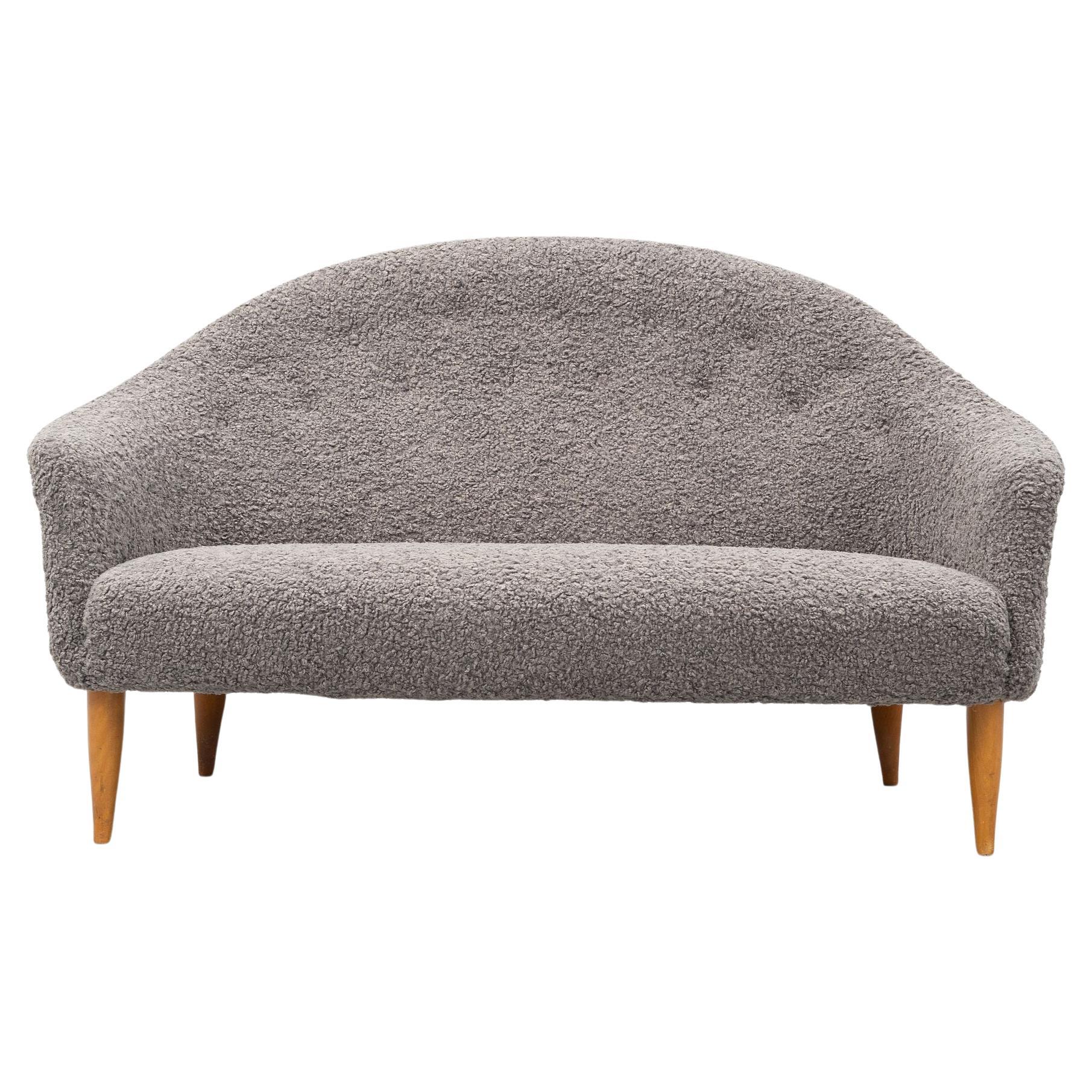 Swedish Mid-Century Modern 'Paradiset' Sofa, Kerstin Hörlin-Holmquist, Sheepskin For Sale