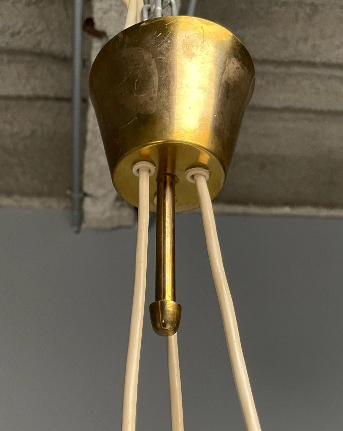 Pendentif suédois The Modernity, verre, laiton, Suède, années 1950 en vente 4