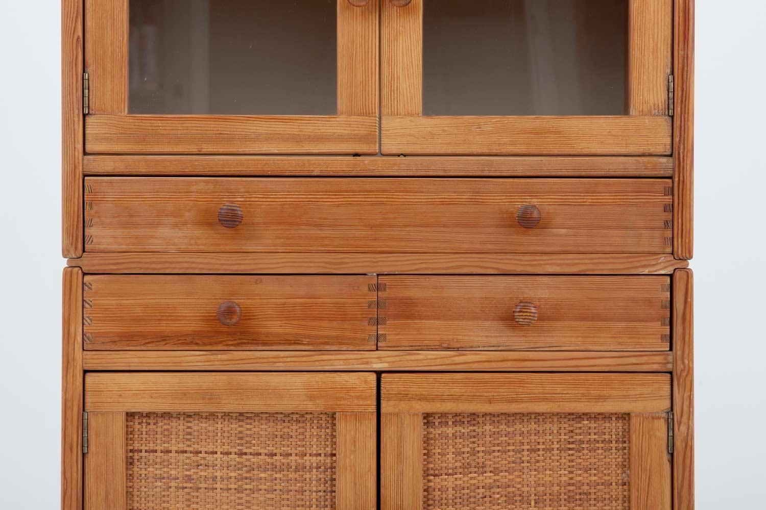 Swedish Mid-Century Modern Pine Cabinet Model 