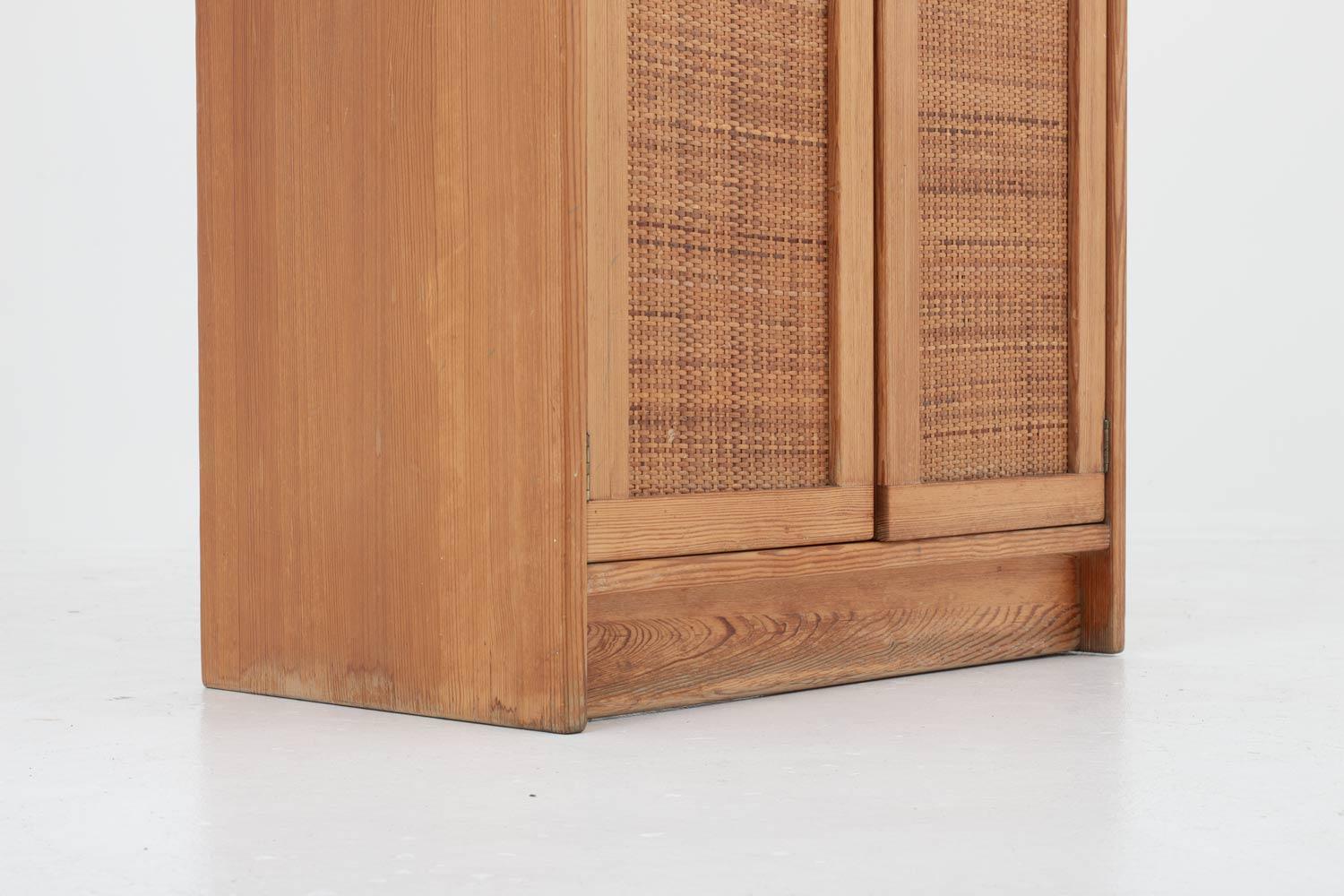 Swedish Mid-Century Modern Pine Cabinet Model 